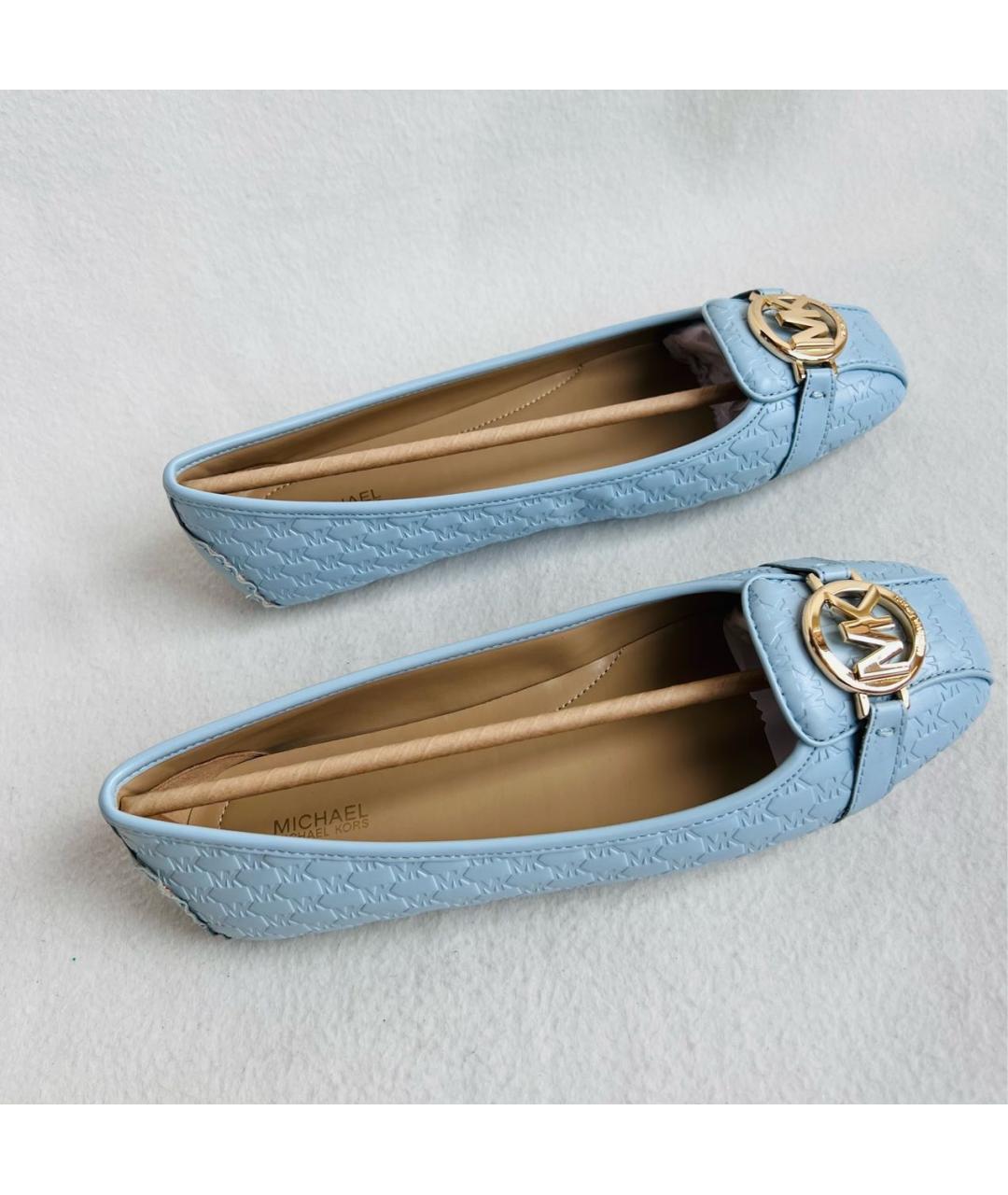MICHAEL KORS Голубые балетки из искусственной кожи, фото 7