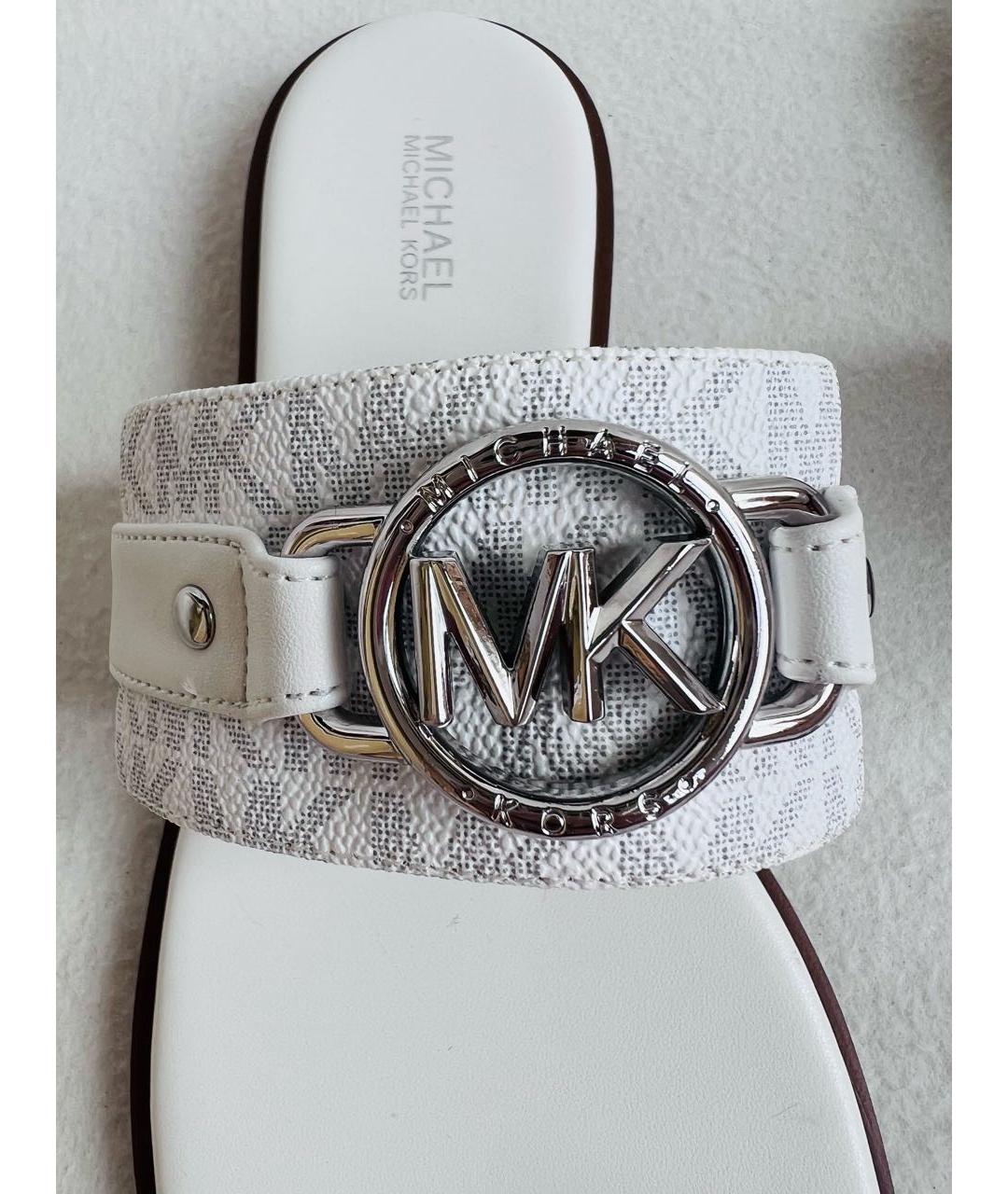 MICHAEL KORS Белые шлепанцы, фото 4