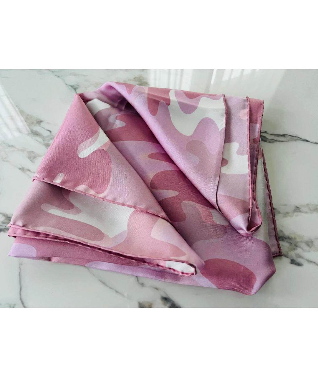LANVIN Розовый шелковый платок, фото 2