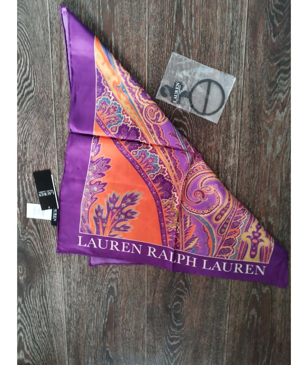 RALPH LAUREN Мульти шелковый платок, фото 4