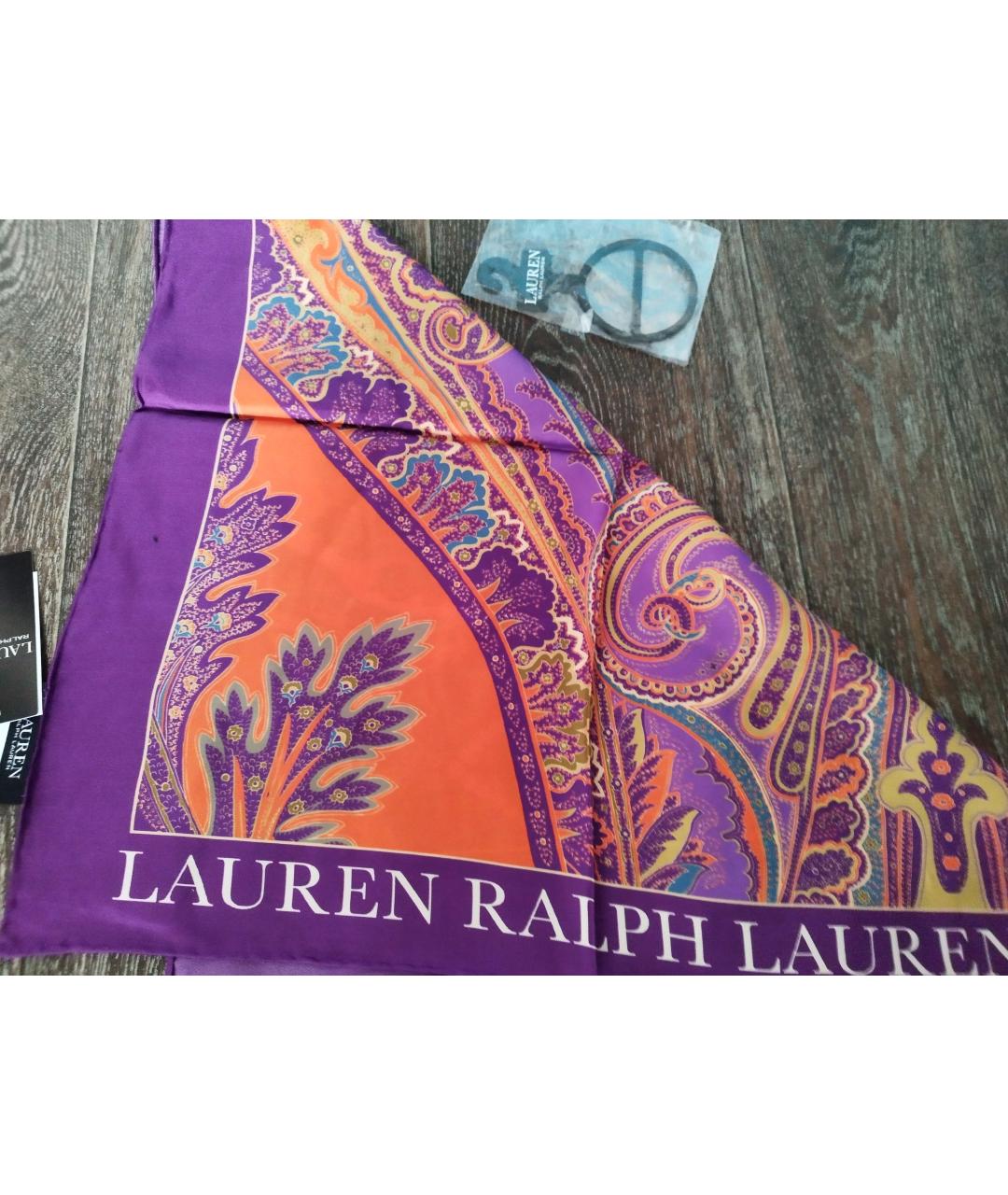 RALPH LAUREN Мульти шелковый платок, фото 7