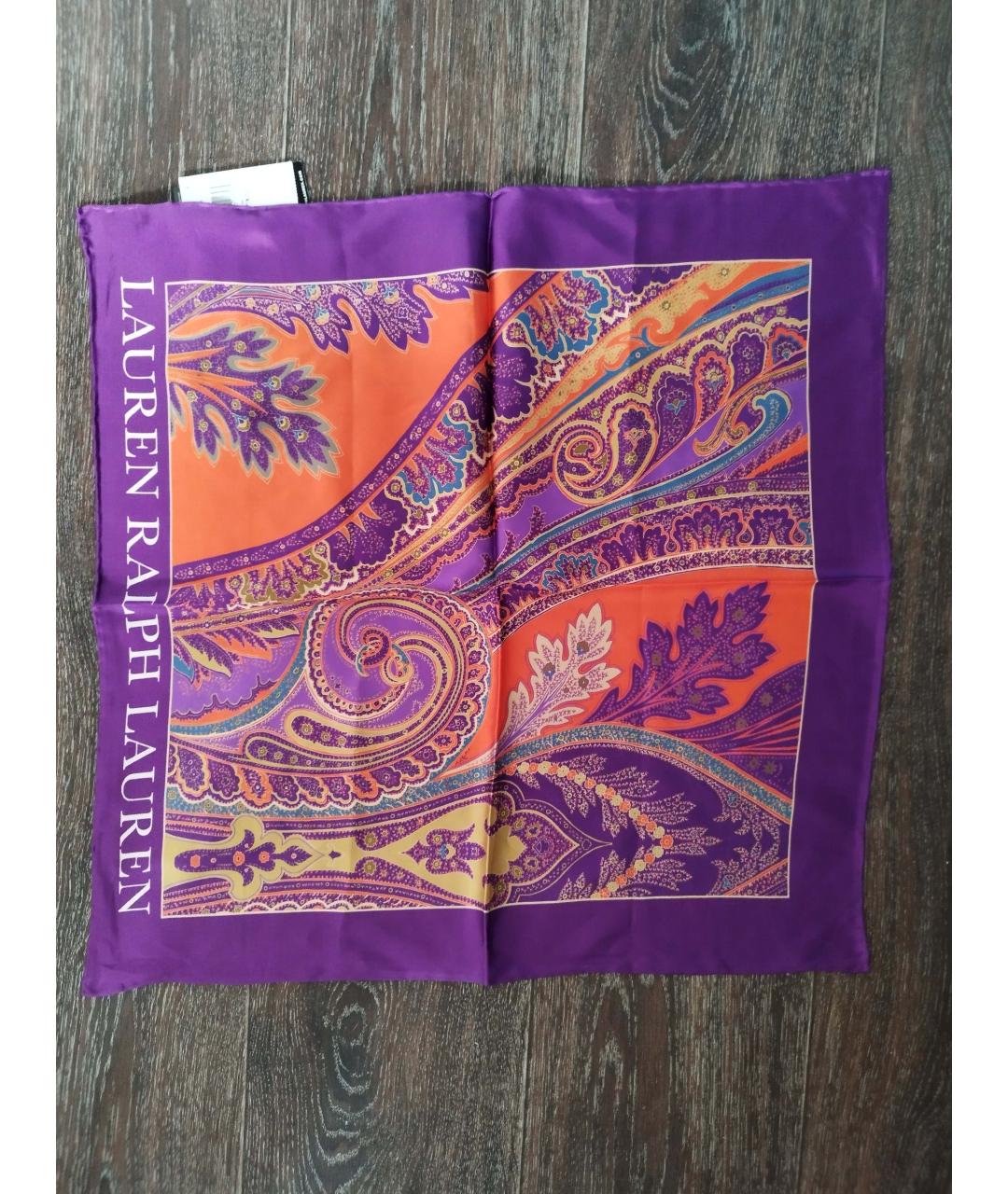 RALPH LAUREN Мульти шелковый платок, фото 5