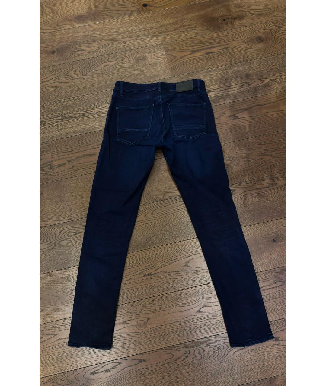 HUGO BOSS Темно-синие хлопко-эластановые джинсы скинни, фото 2