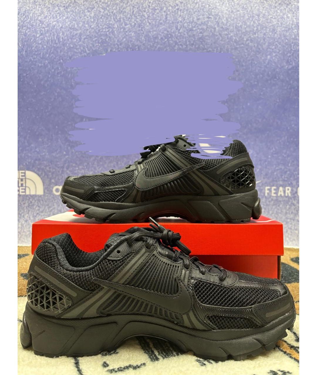 NIKE Черные синтетические низкие кроссовки / кеды, фото 5
