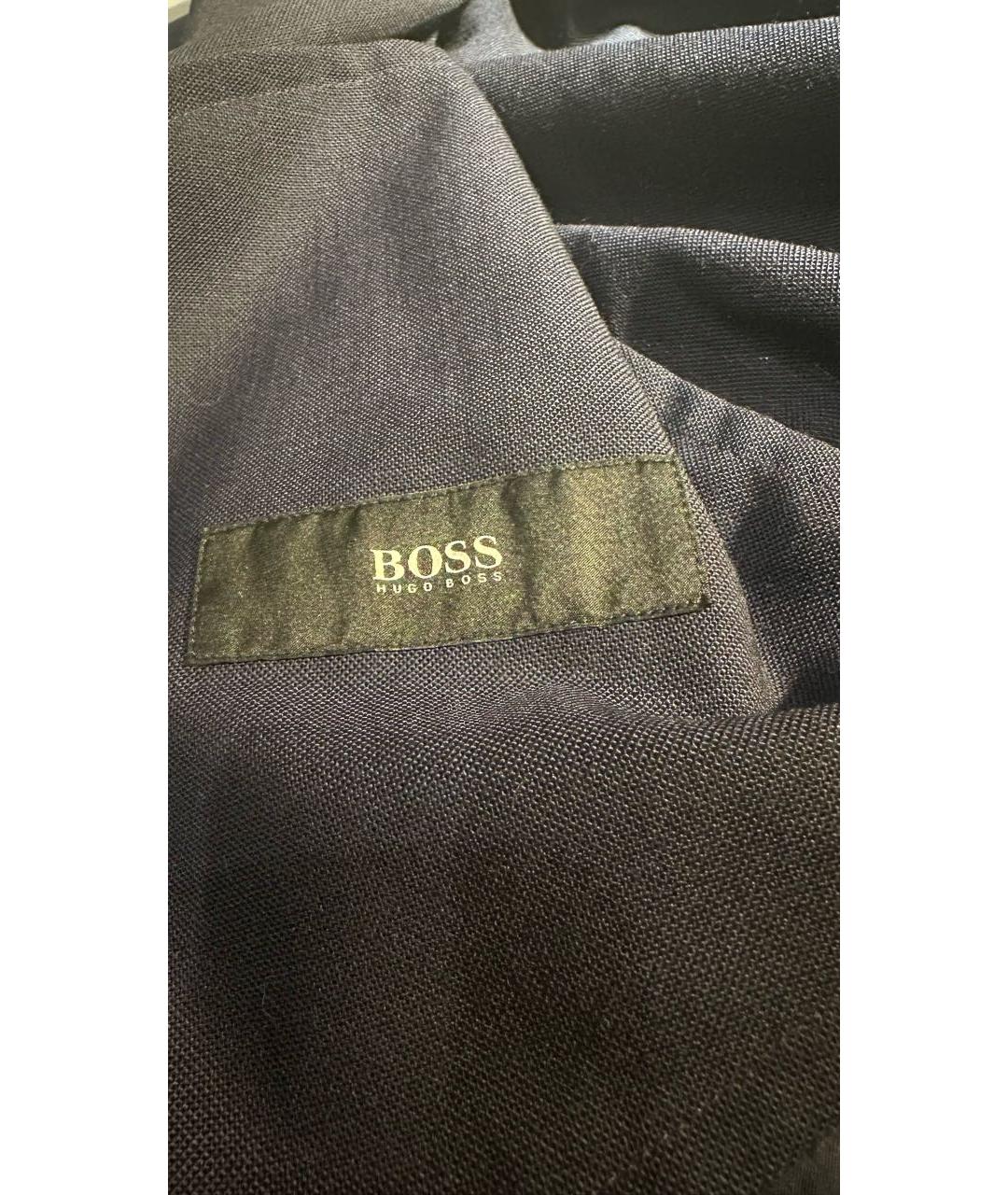 HUGO BOSS Темно-синяя хлопко-эластановая куртка, фото 6