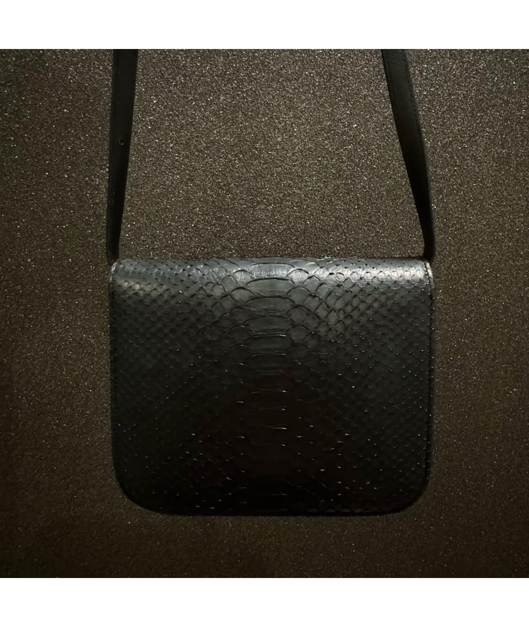 CELINE PRE-OWNED Черная сумка через плечо из экзотической кожи, фото 3