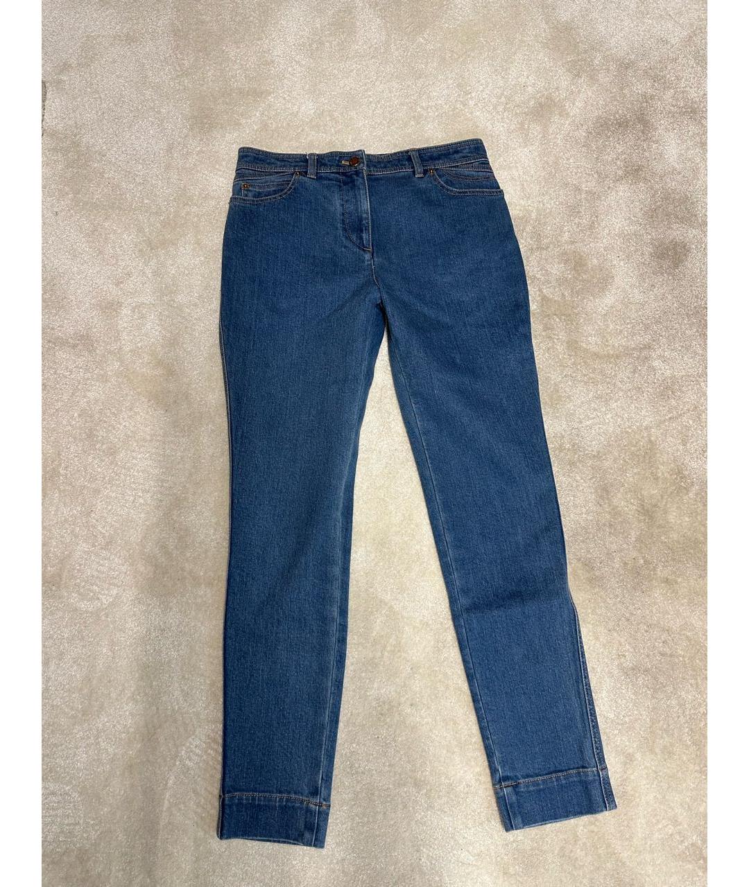LOUIS VUITTON Синие хлопковые джинсы слим, фото 9