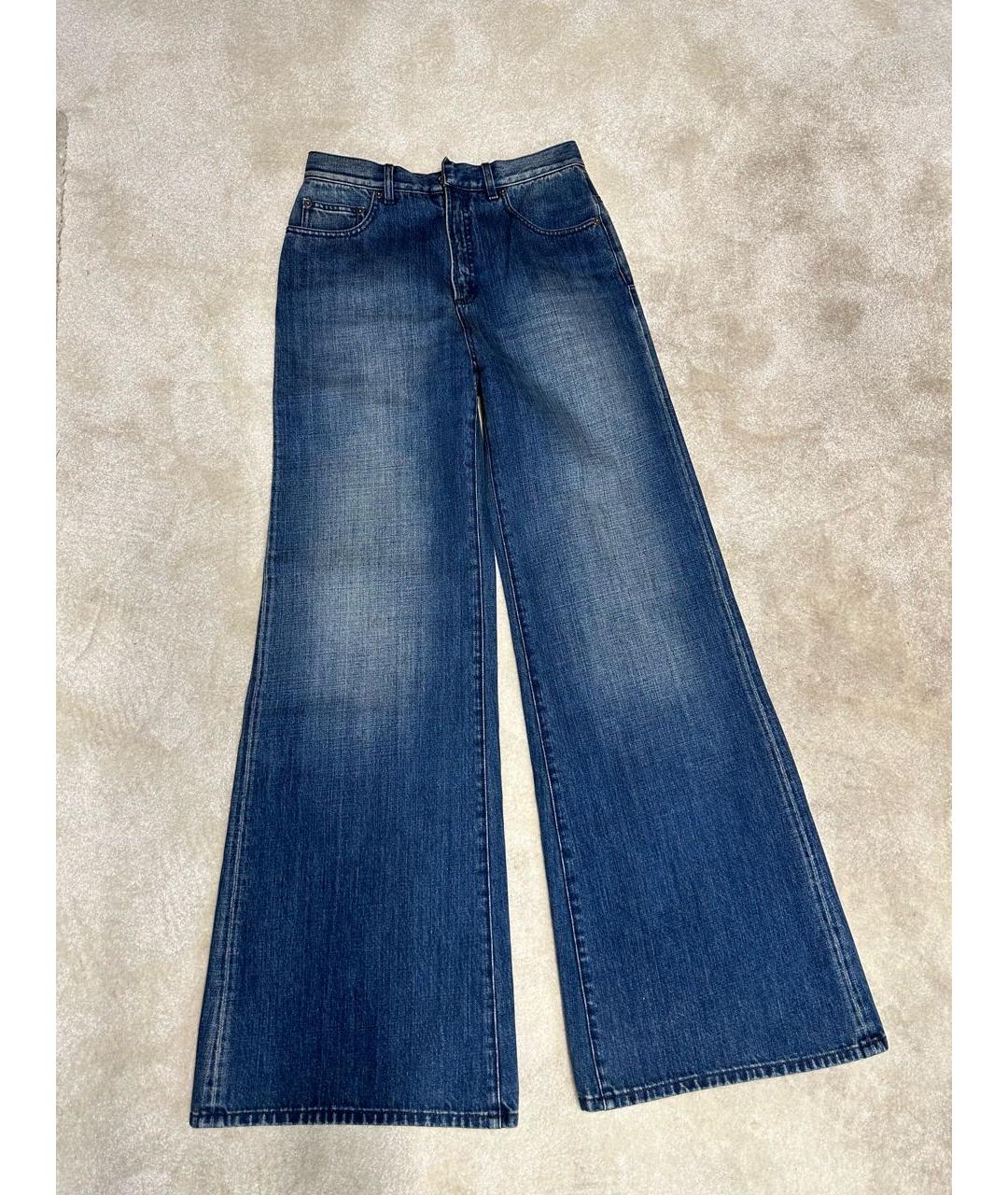 CHRISTIAN DIOR PRE-OWNED Синие хлопковые джинсы клеш, фото 9