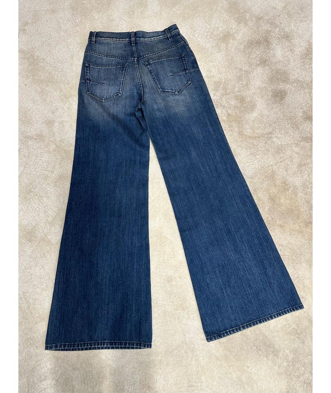 CHRISTIAN DIOR Синие хлопковые джинсы клеш, фото 2