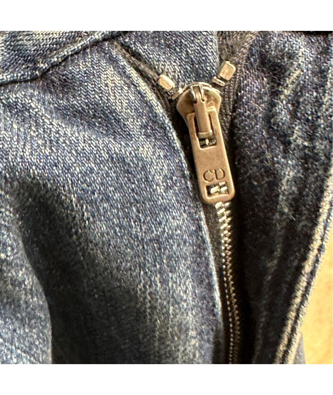 CHRISTIAN DIOR PRE-OWNED Синие хлопковые джинсы клеш, фото 7