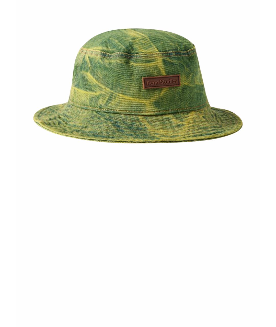 ACNE STUDIOS Зеленая хлопковая шляпа, фото 1