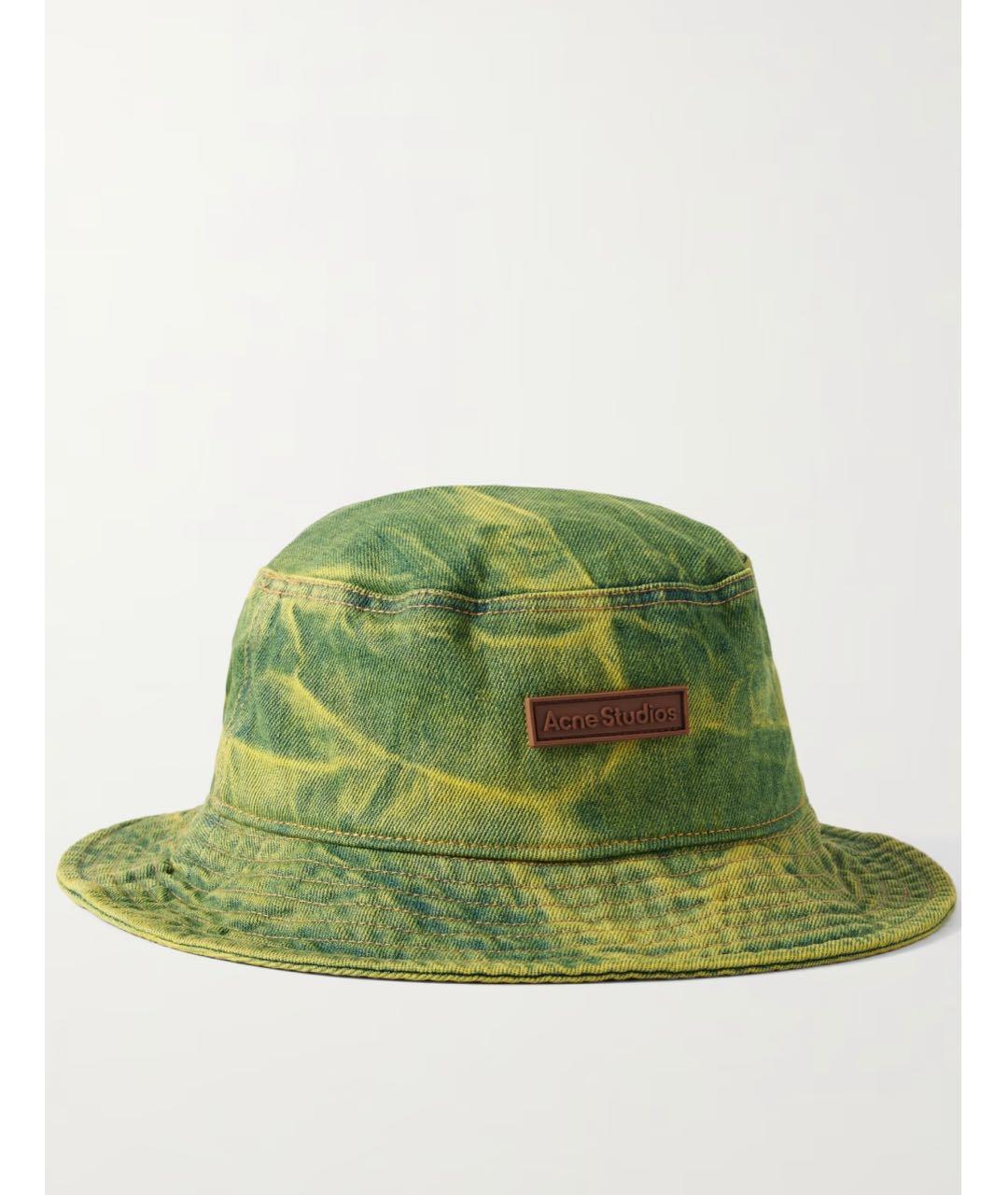 ACNE STUDIOS Зеленая хлопковая шляпа, фото 9