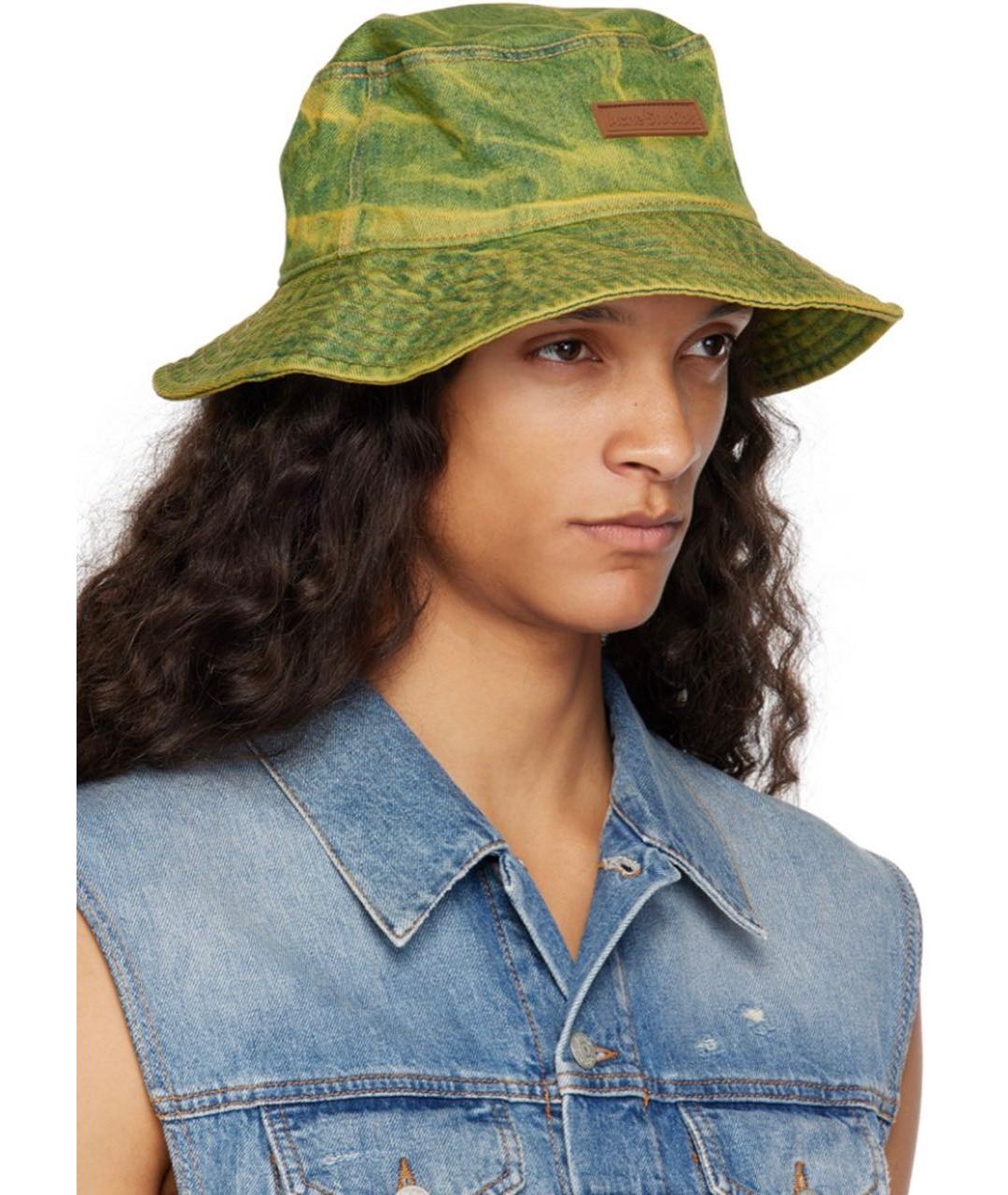 ACNE STUDIOS Зеленая хлопковая шляпа, фото 6