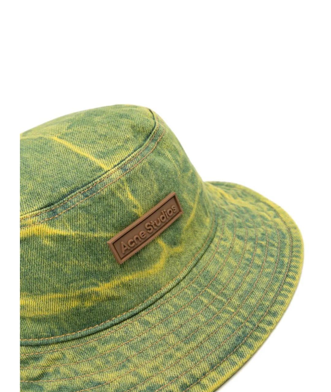 ACNE STUDIOS Зеленая хлопковая шляпа, фото 4