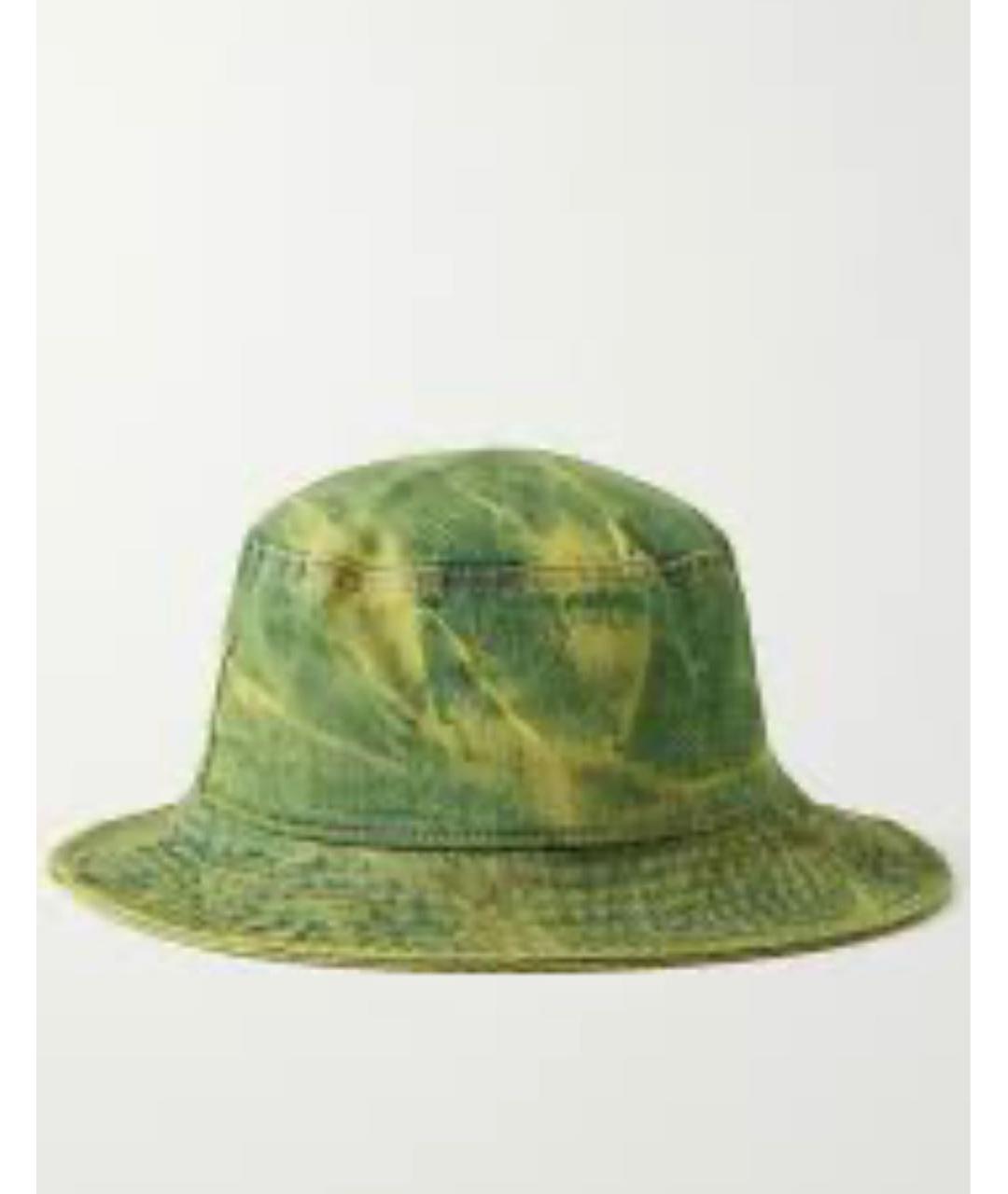 ACNE STUDIOS Зеленая хлопковая шляпа, фото 2