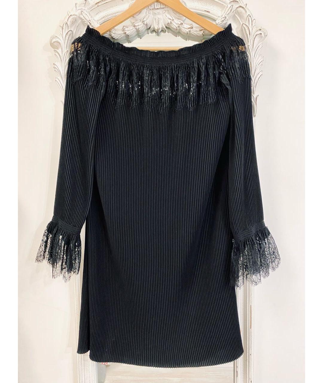 BLUMARINE Черное полиэстеровое коктейльное платье, фото 9