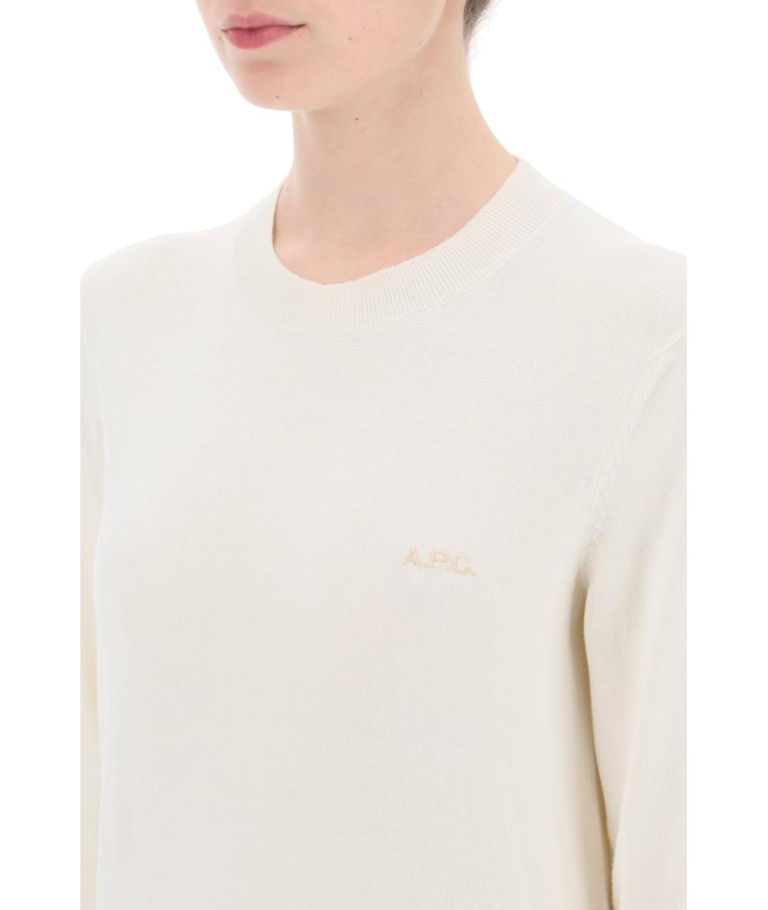 A.P.C. Белый хлопковый джемпер / свитер, фото 6