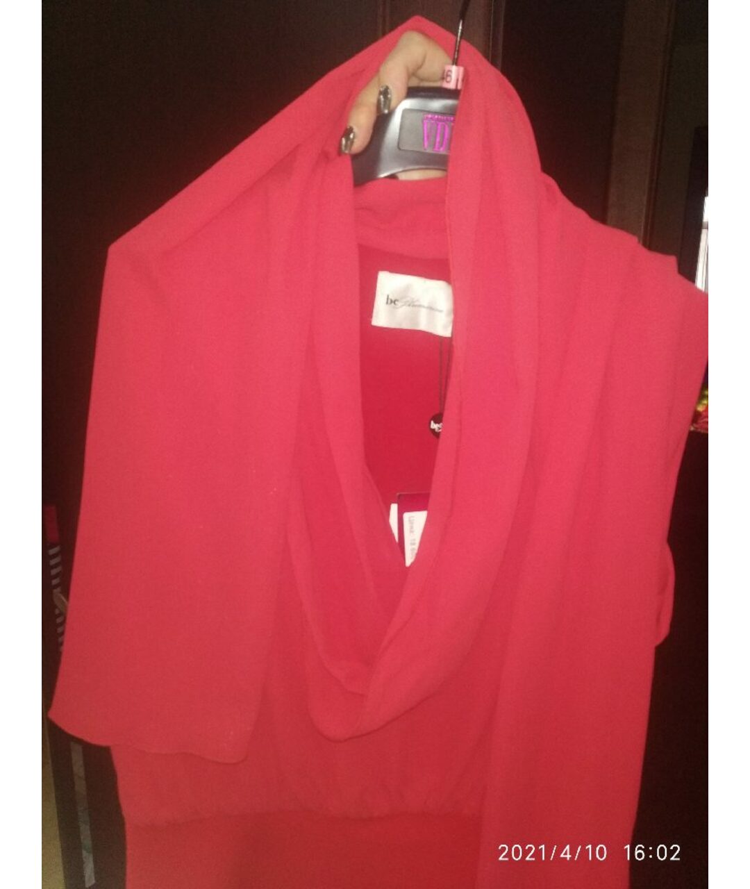BLUMARINE Красное полиэстеровое повседневное платье, фото 4