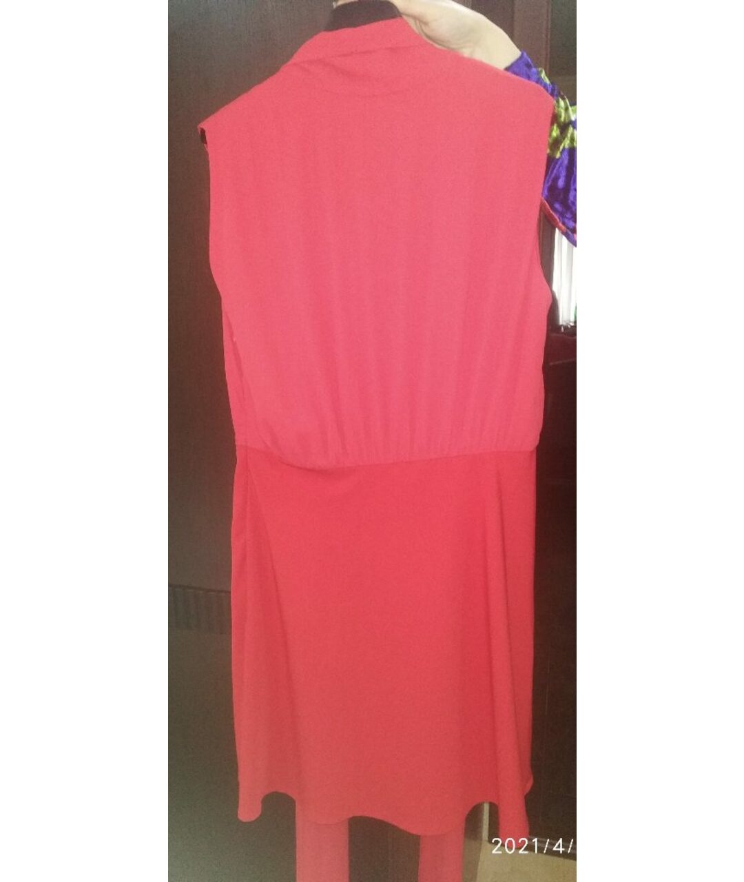 BLUMARINE Красное полиэстеровое повседневное платье, фото 2