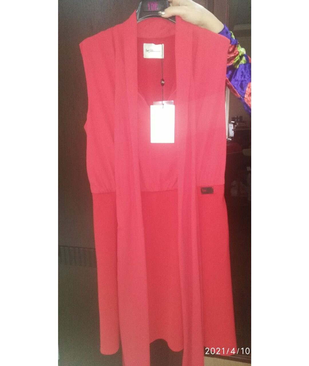 BLUMARINE Красное полиэстеровое повседневное платье, фото 9