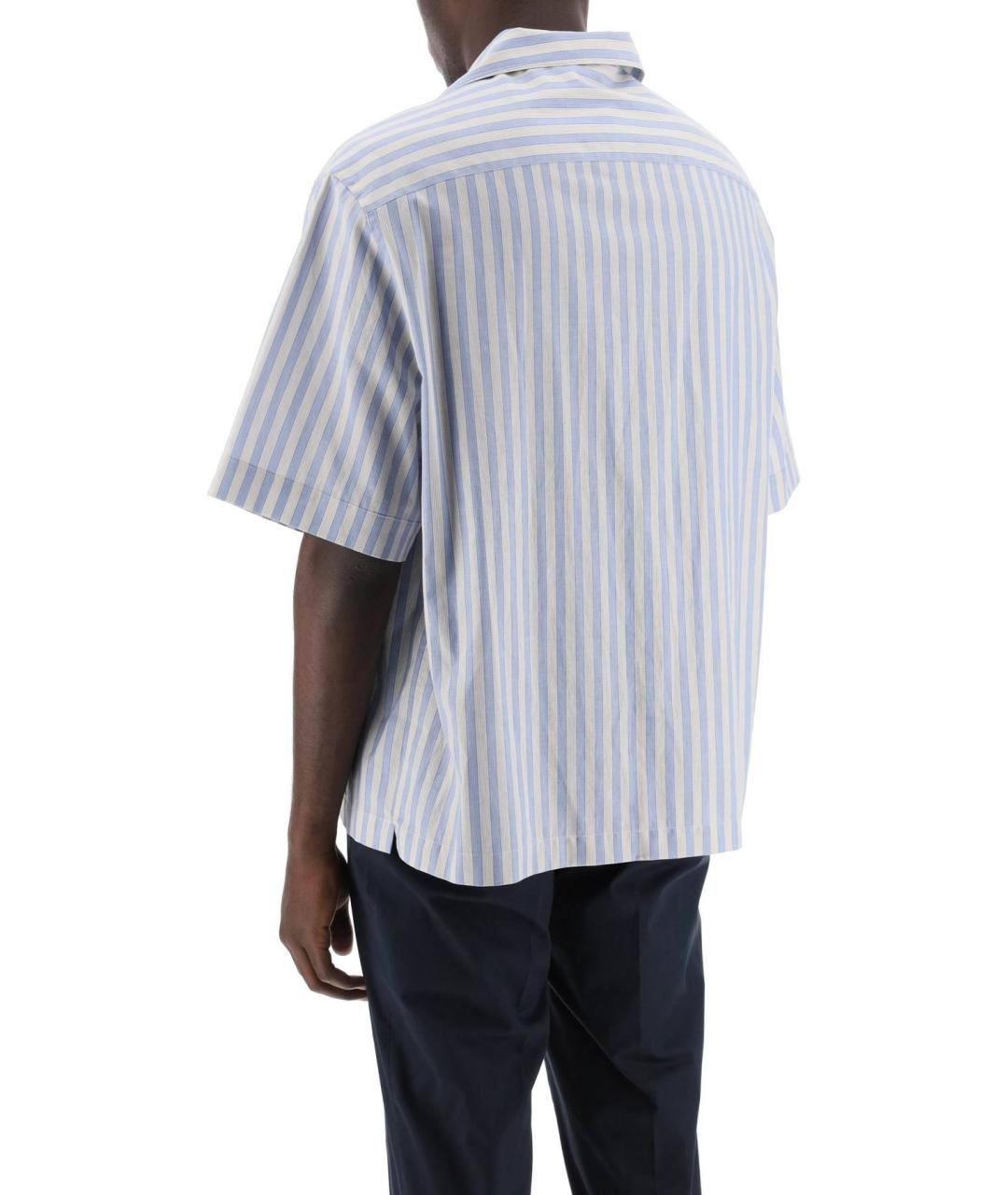 ETRO Голубая хлопковая кэжуал рубашка, фото 5