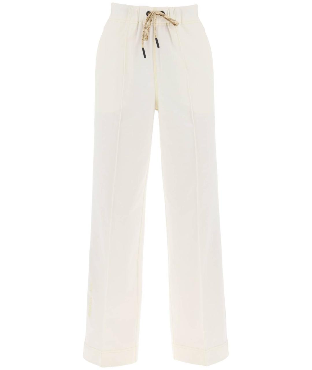 MONCLER GRENOBLE Белые хлопковые спортивные брюки и шорты, фото 2
