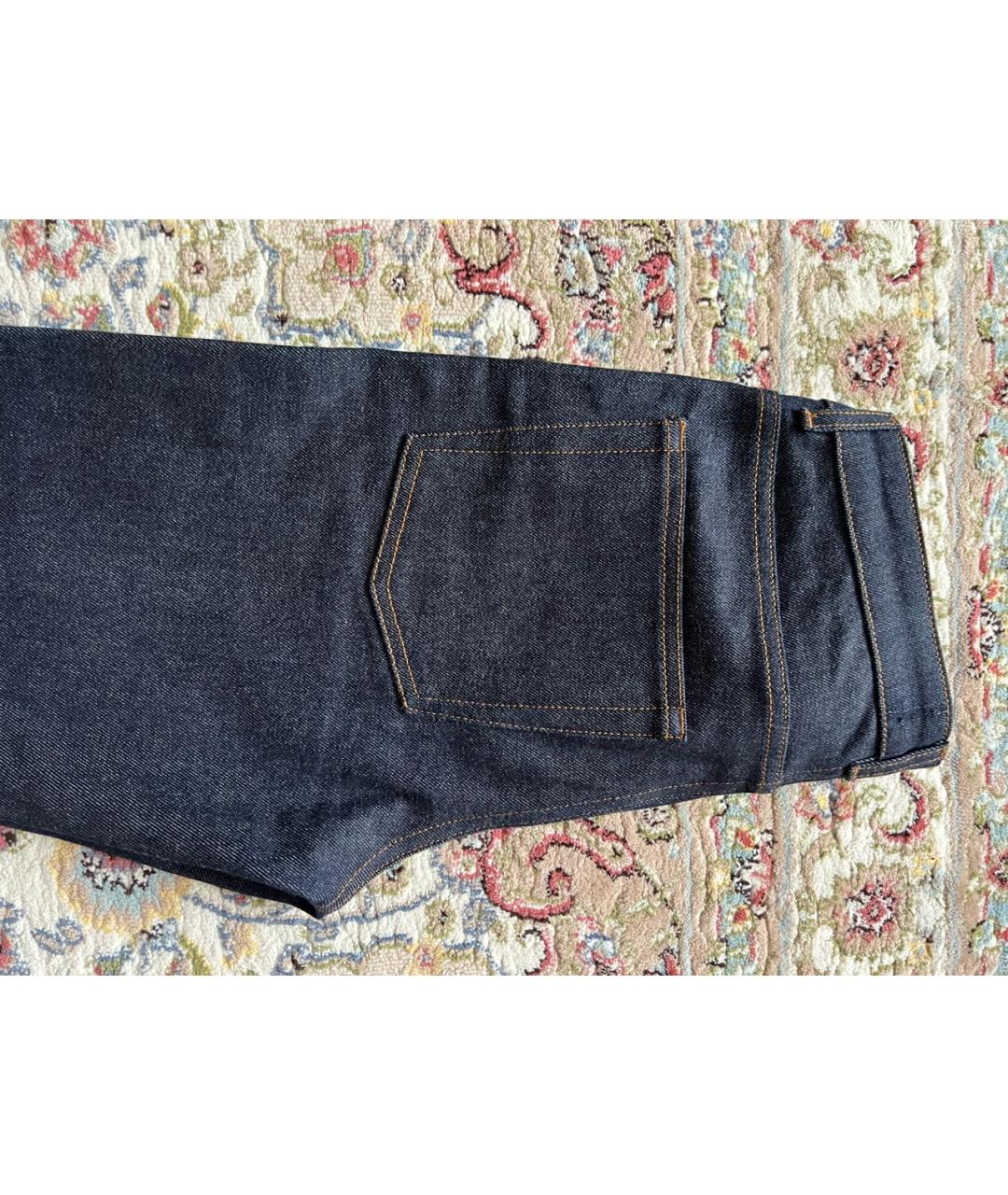 ACNE STUDIOS Темно-синие хлопковые джинсы слим, фото 2
