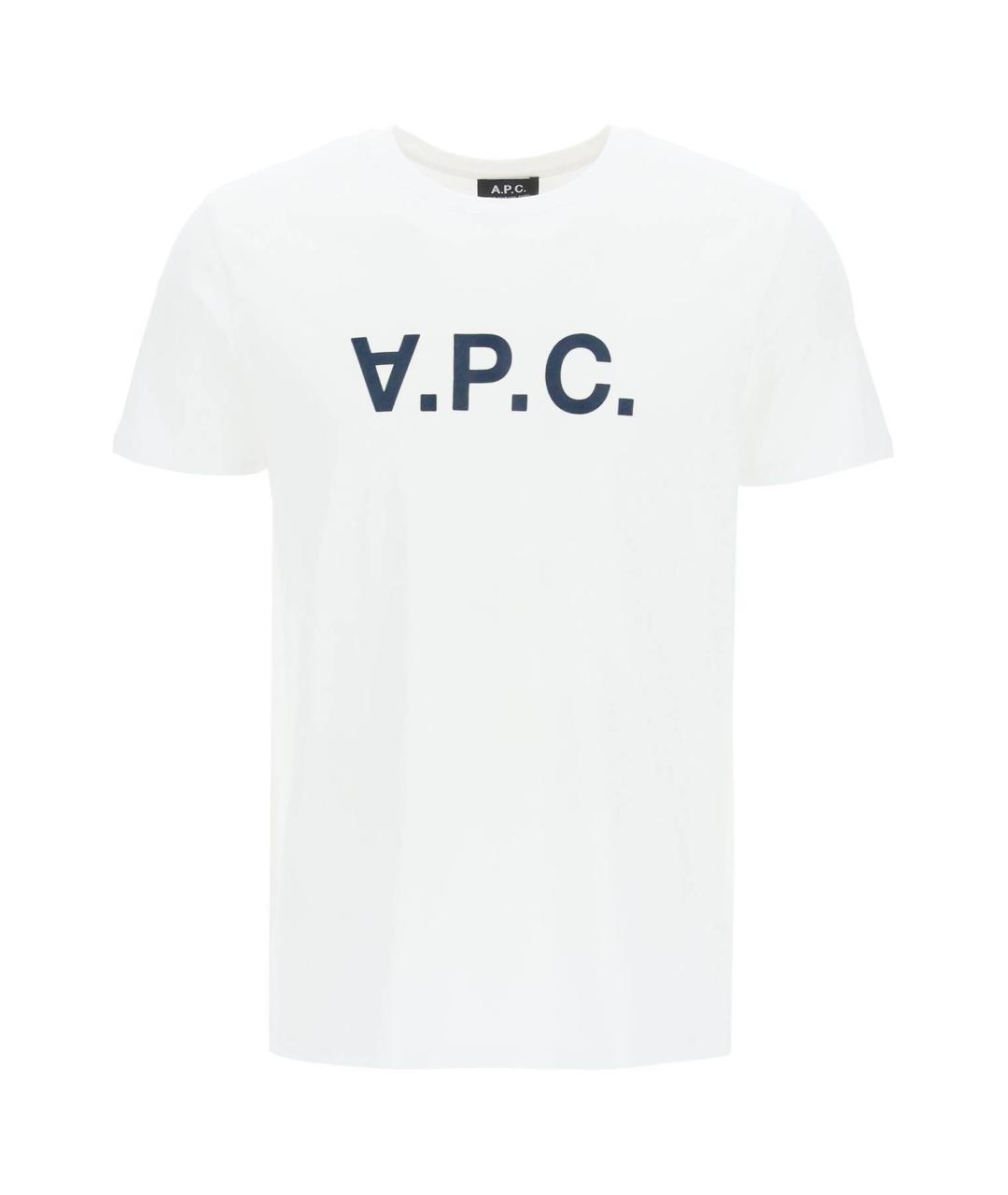 A.P.C. Белая хлопковая футболка, фото 2