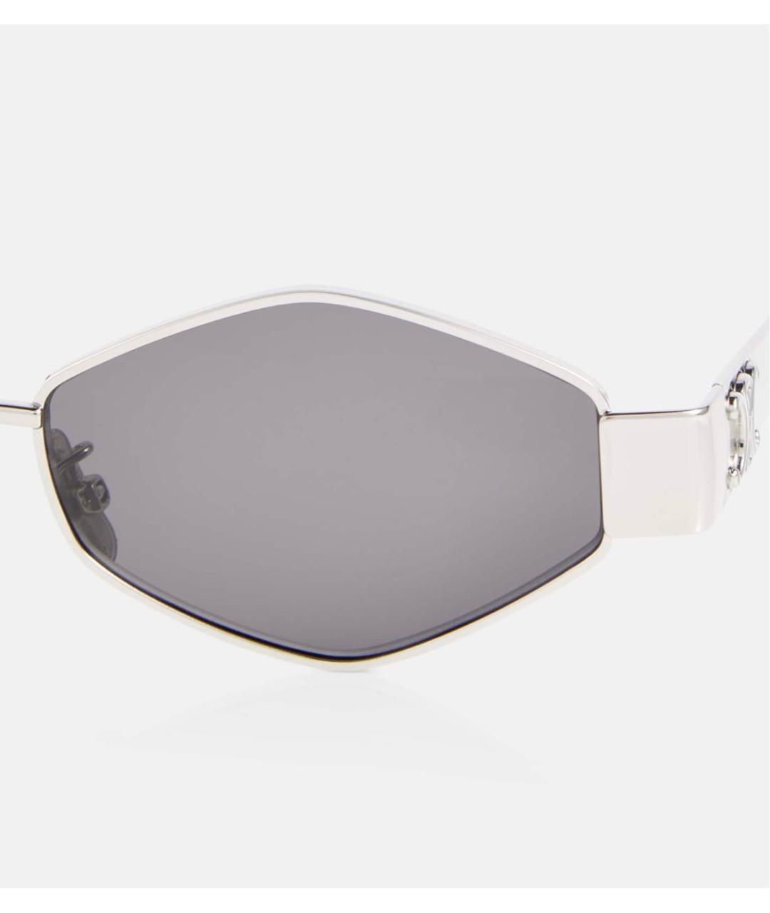 CELINE PRE-OWNED Антрацитовые металлические солнцезащитные очки, фото 3