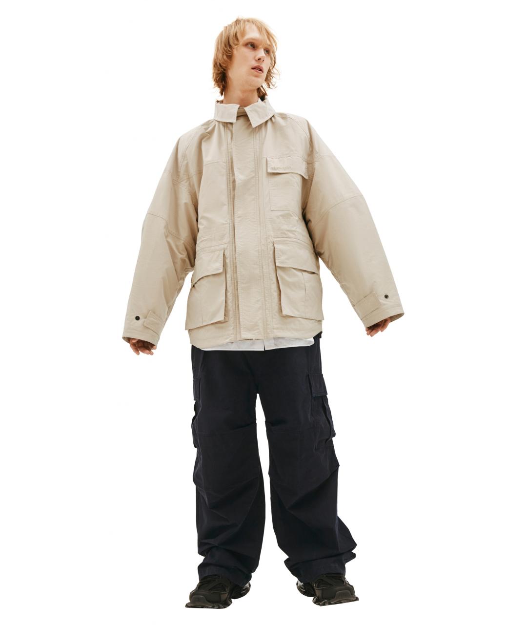 BALENCIAGA Бежевая хлопковая куртка, фото 2