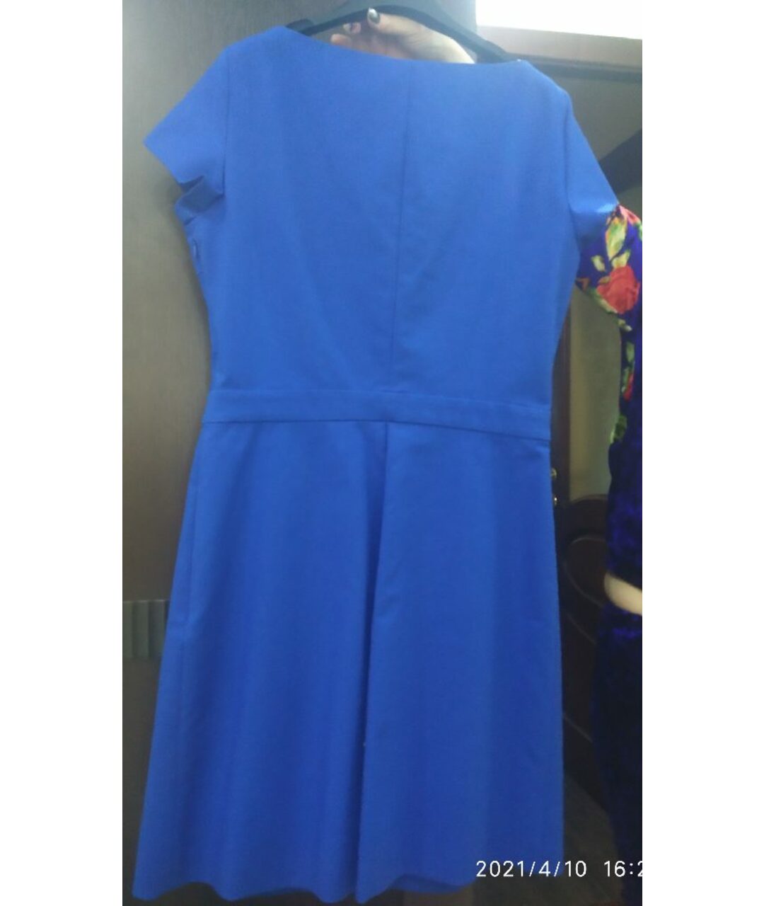 BOUTIQUE MOSCHINO Синее хлопковое повседневное платье, фото 2