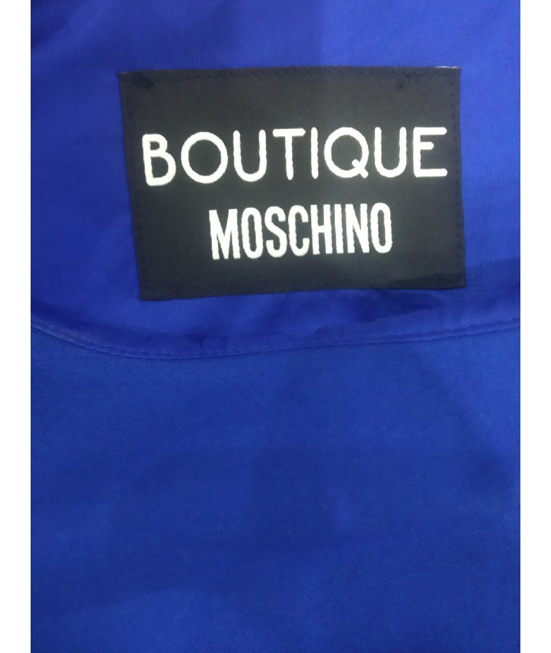 BOUTIQUE MOSCHINO Синее хлопковое повседневное платье, фото 4