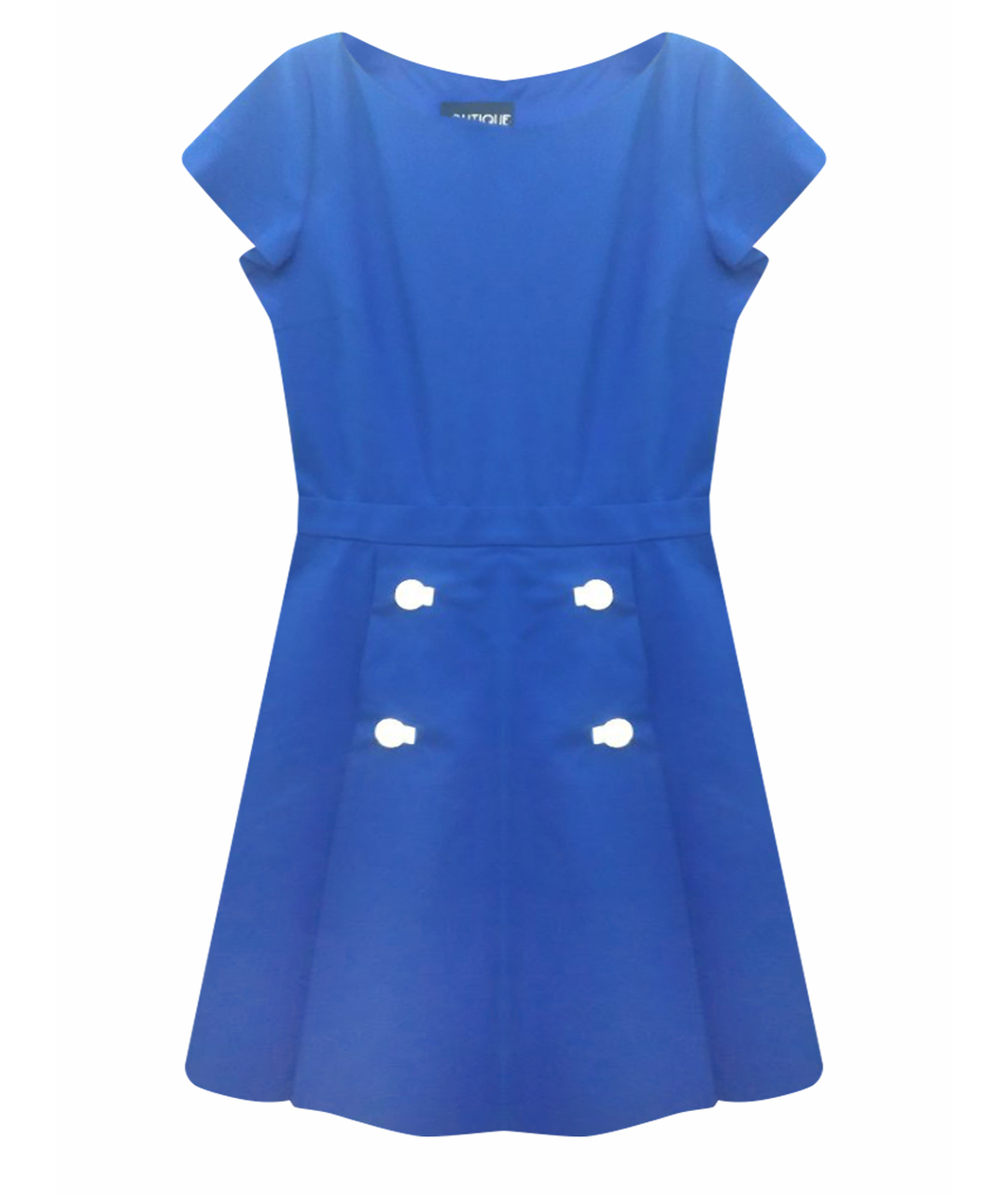 BOUTIQUE MOSCHINO Синее хлопковое повседневное платье, фото 1