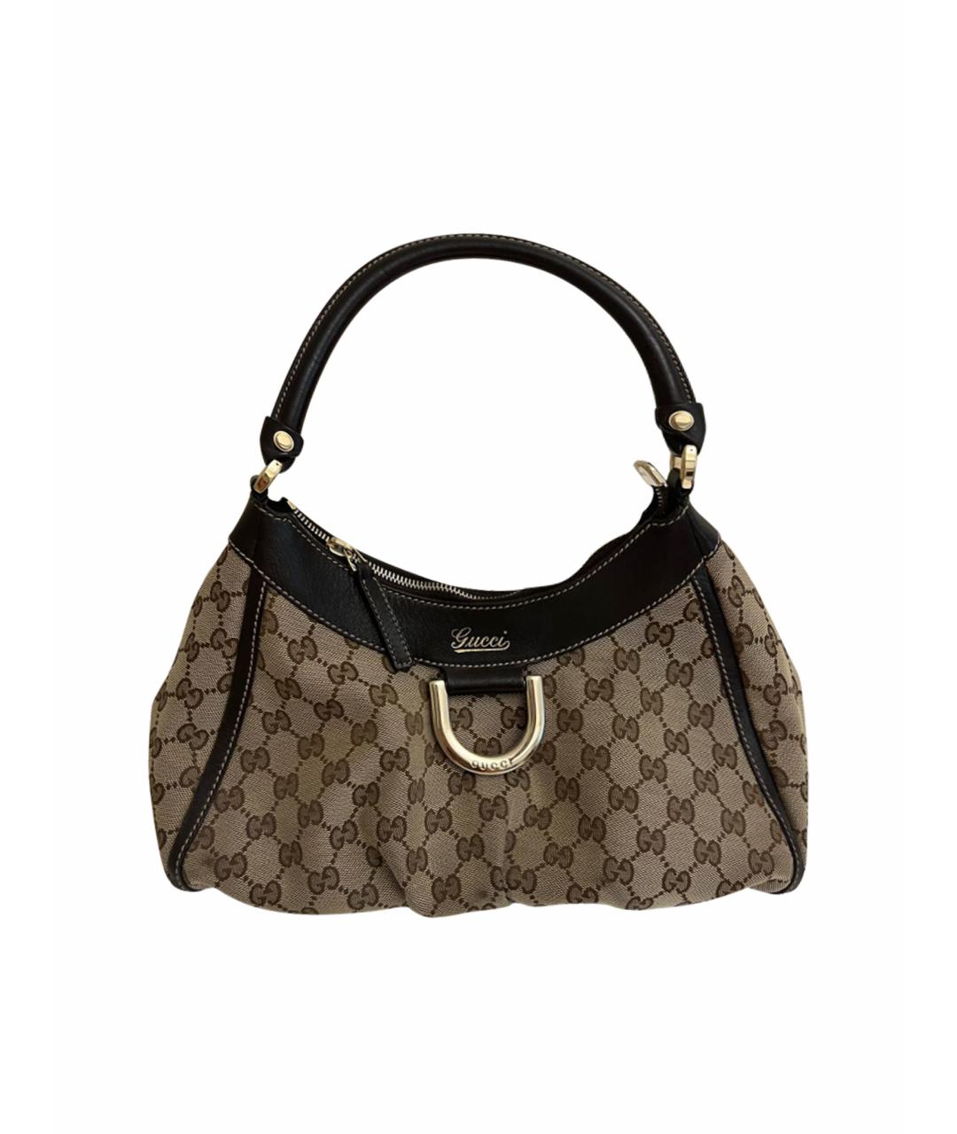 GUCCI Бежевая тканевая сумка через плечо, фото 1