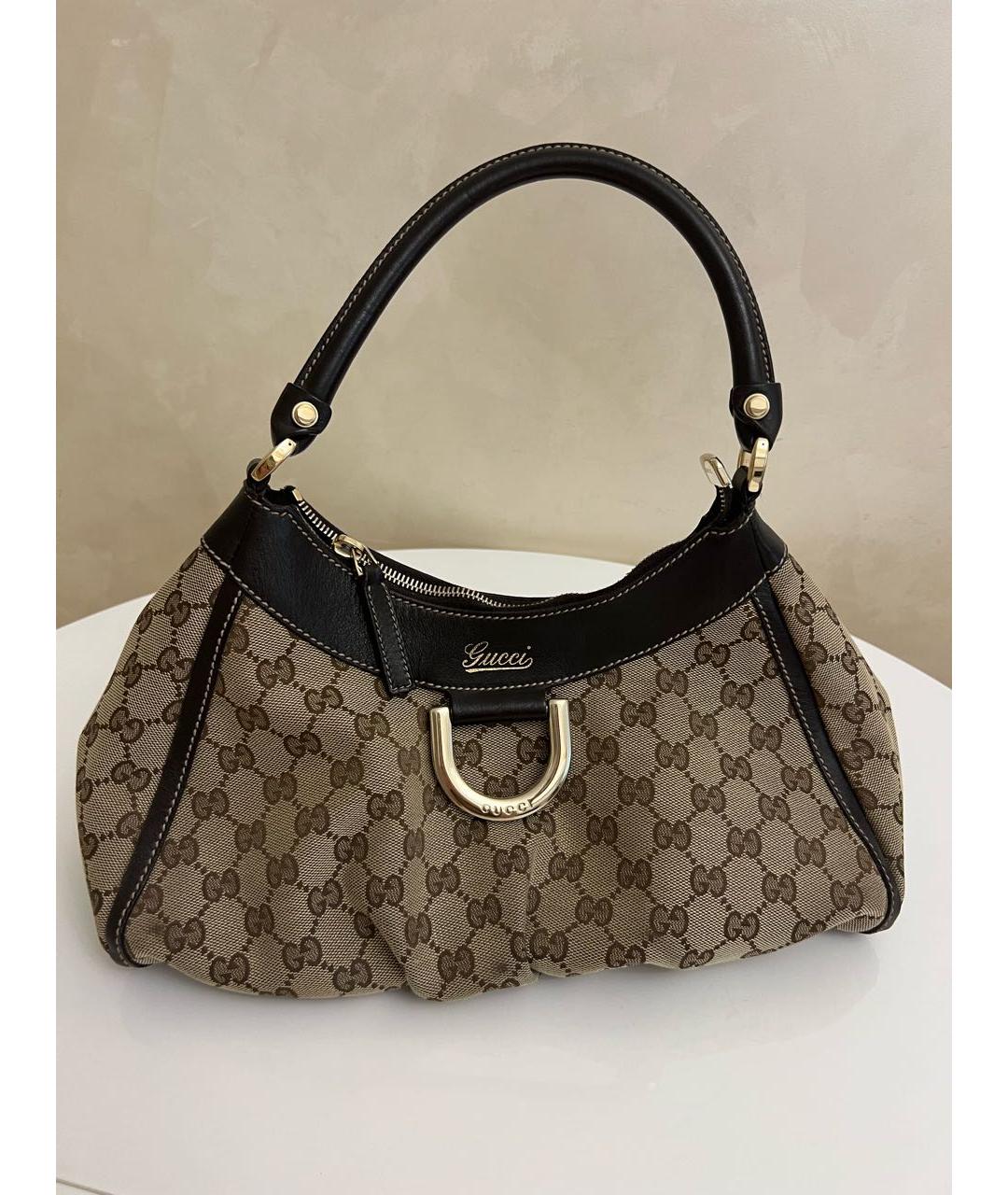 GUCCI Бежевая тканевая сумка через плечо, фото 5