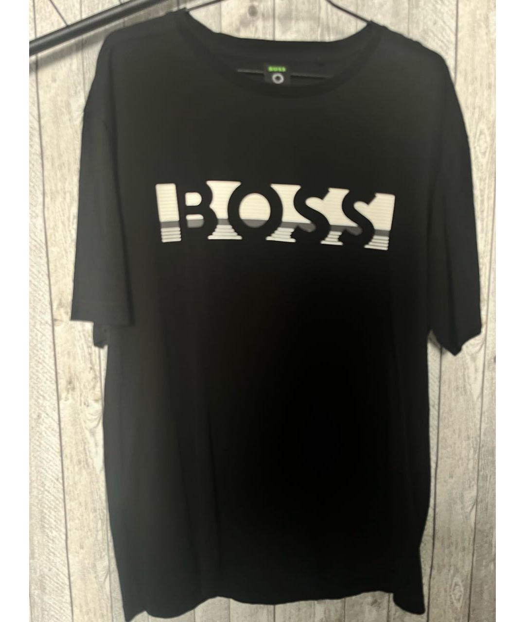 HUGO BOSS Черная хлопковая футболка, фото 9