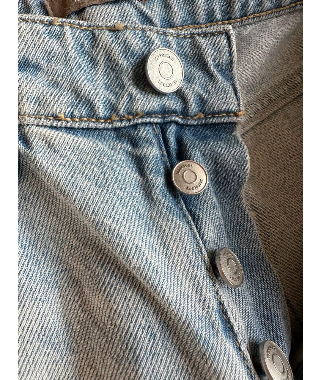 12 STOREEZ Голубые хлопковые прямые джинсы, фото 5