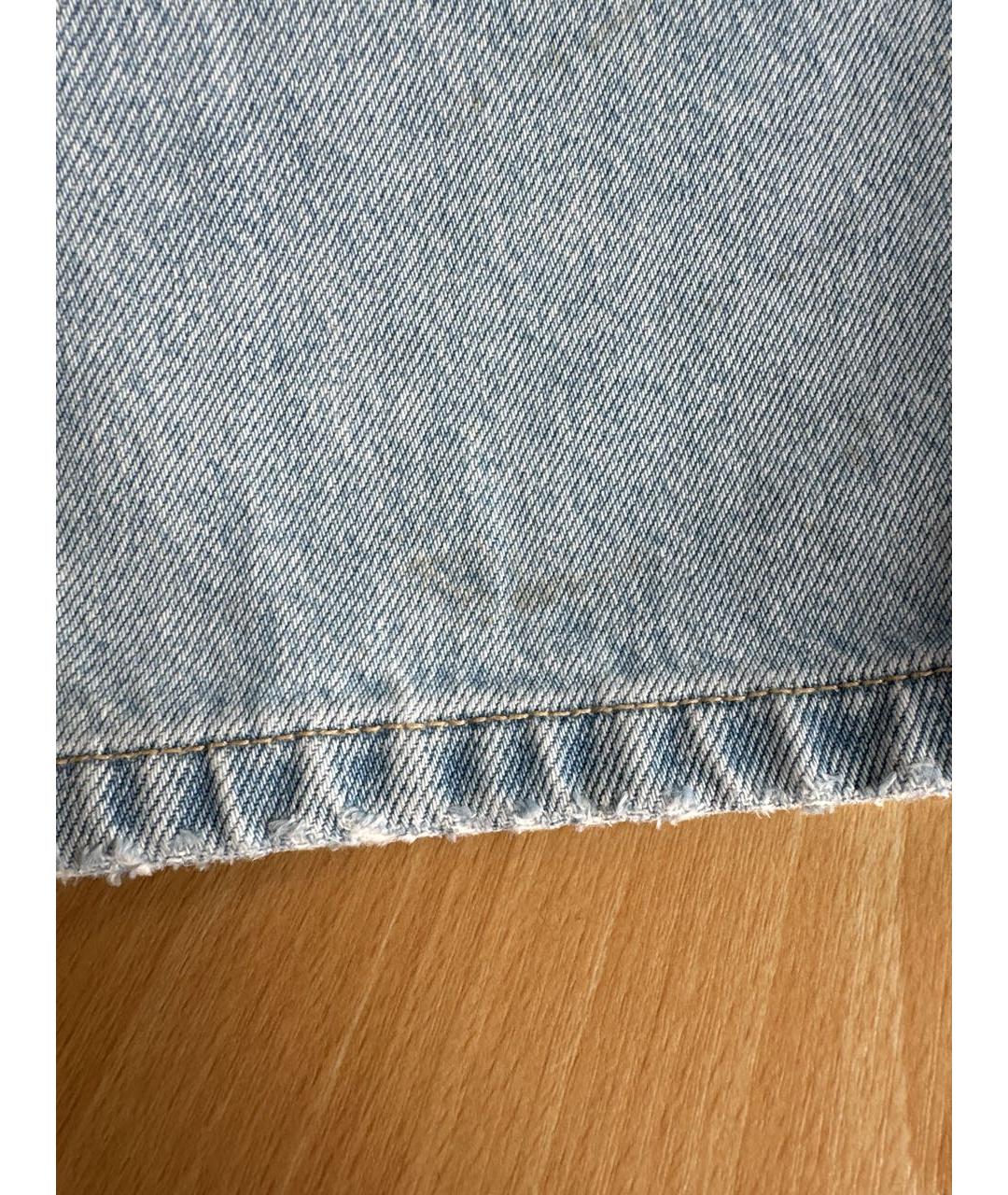 12 STOREEZ Голубые хлопковые прямые джинсы, фото 8