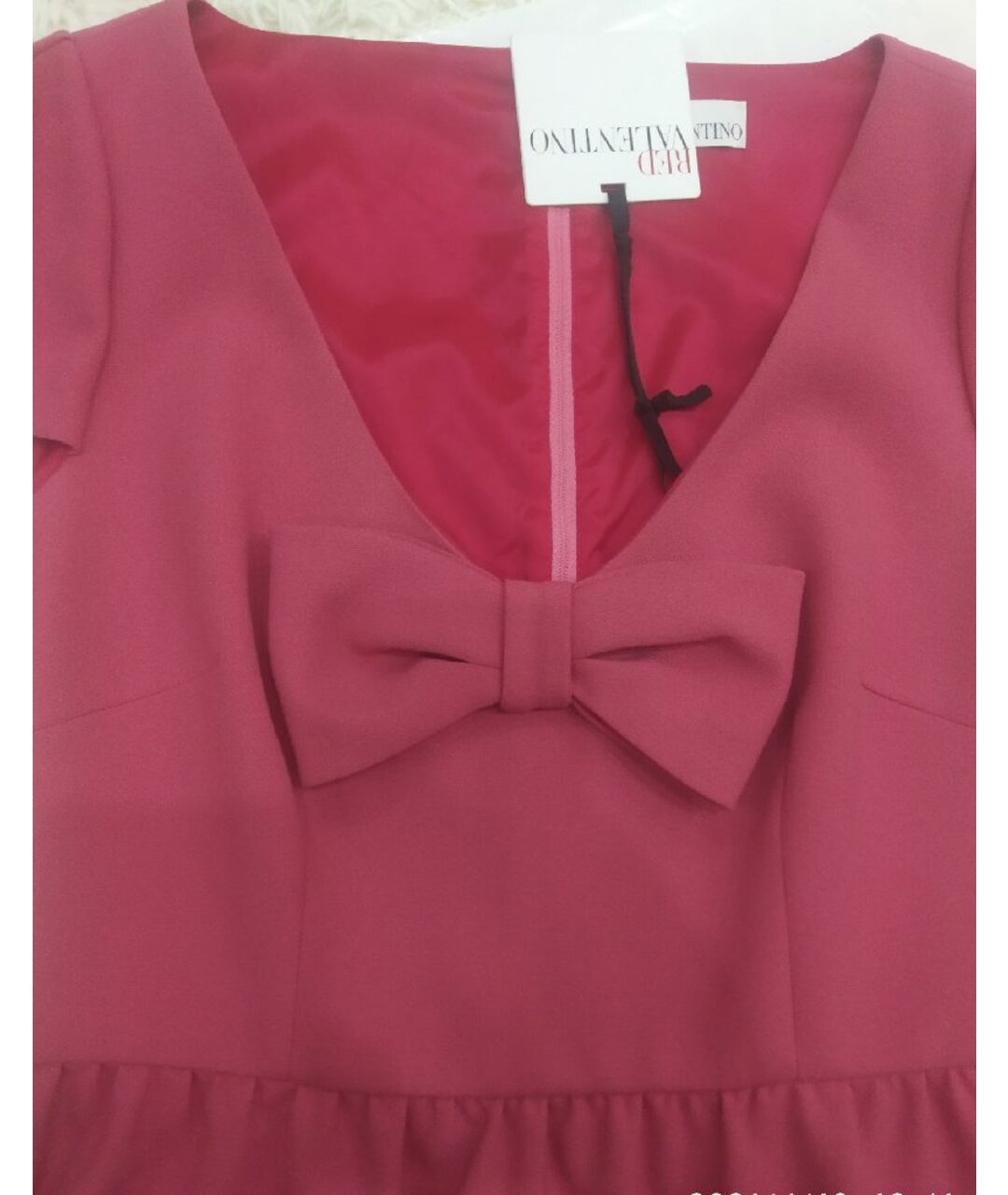 RED VALENTINO Розовое полиэстеровое повседневное платье, фото 3