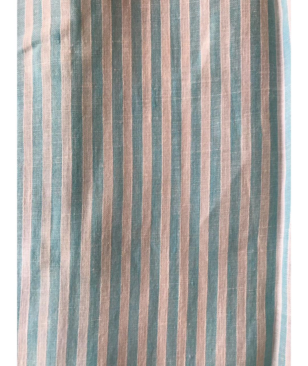 CANALI Бирюзовая льняная кэжуал рубашка, фото 3