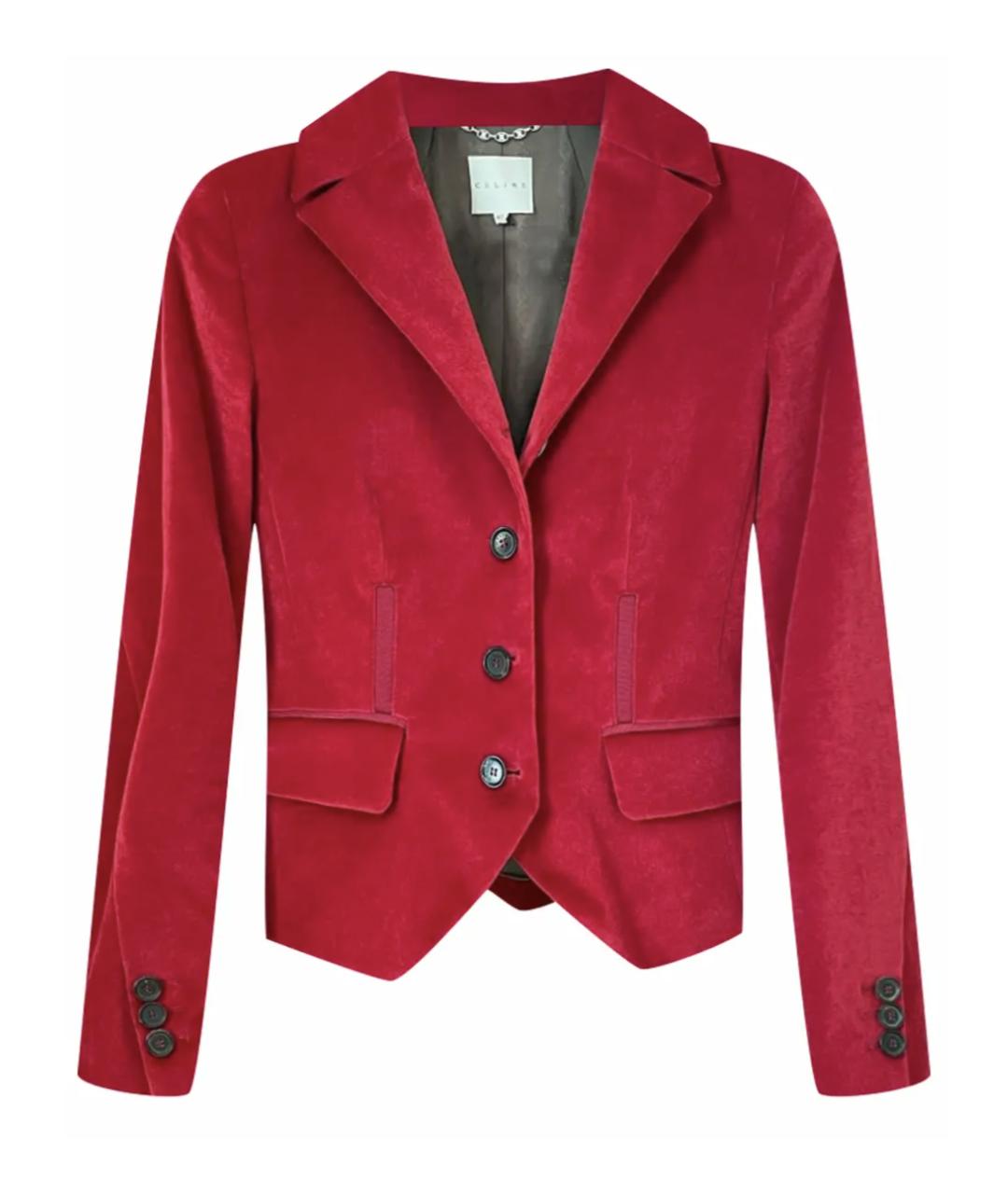 CELINE PRE-OWNED Красный хлопко-эластановый жакет/пиджак, фото 1