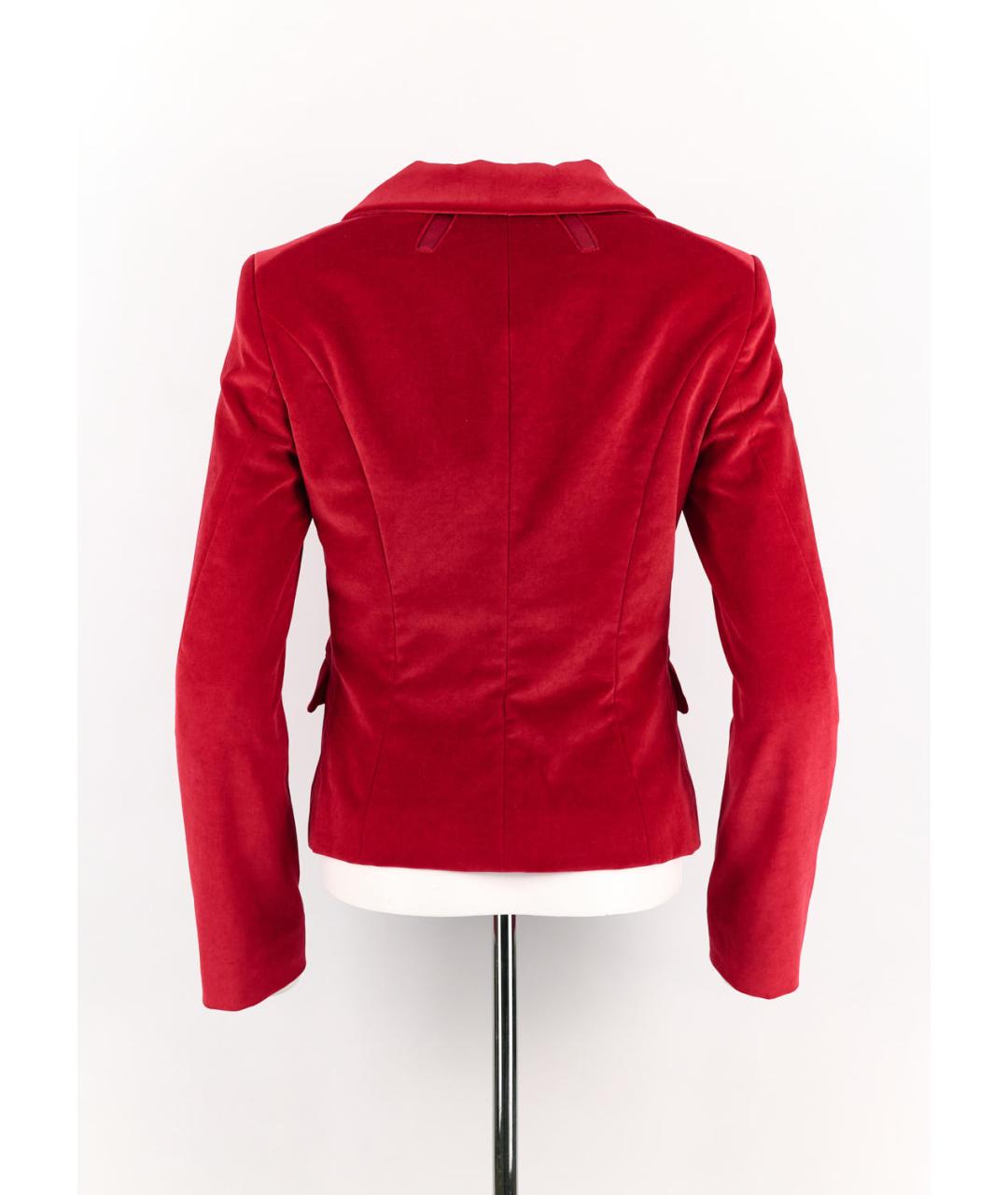 CELINE PRE-OWNED Красный хлопко-эластановый жакет/пиджак, фото 3