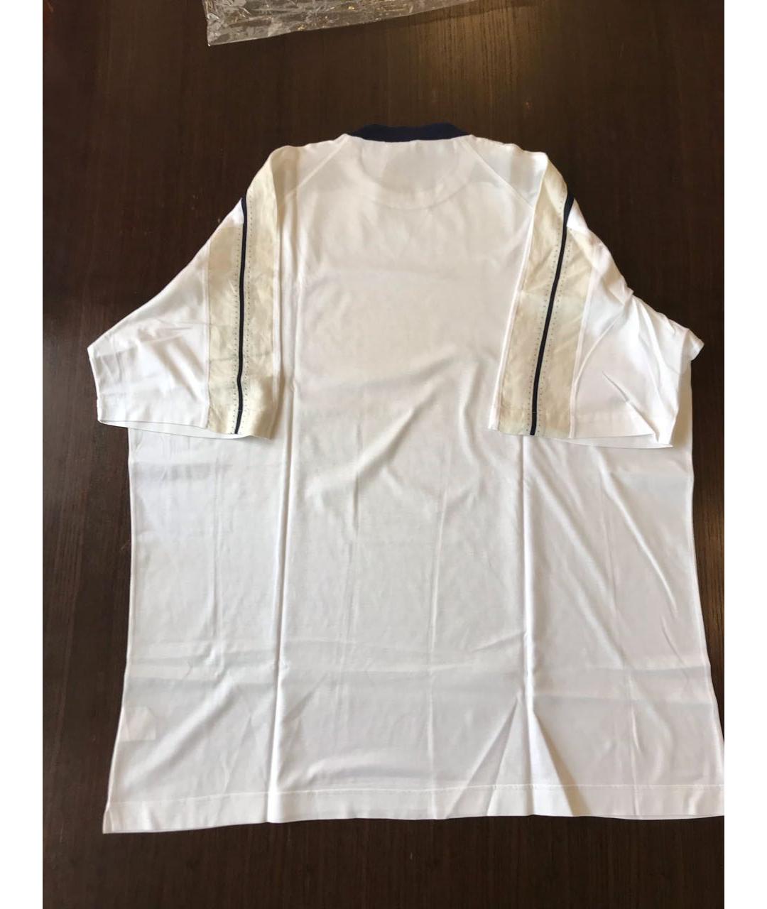 CORTIGIANI Белая хлопковая футболка, фото 2