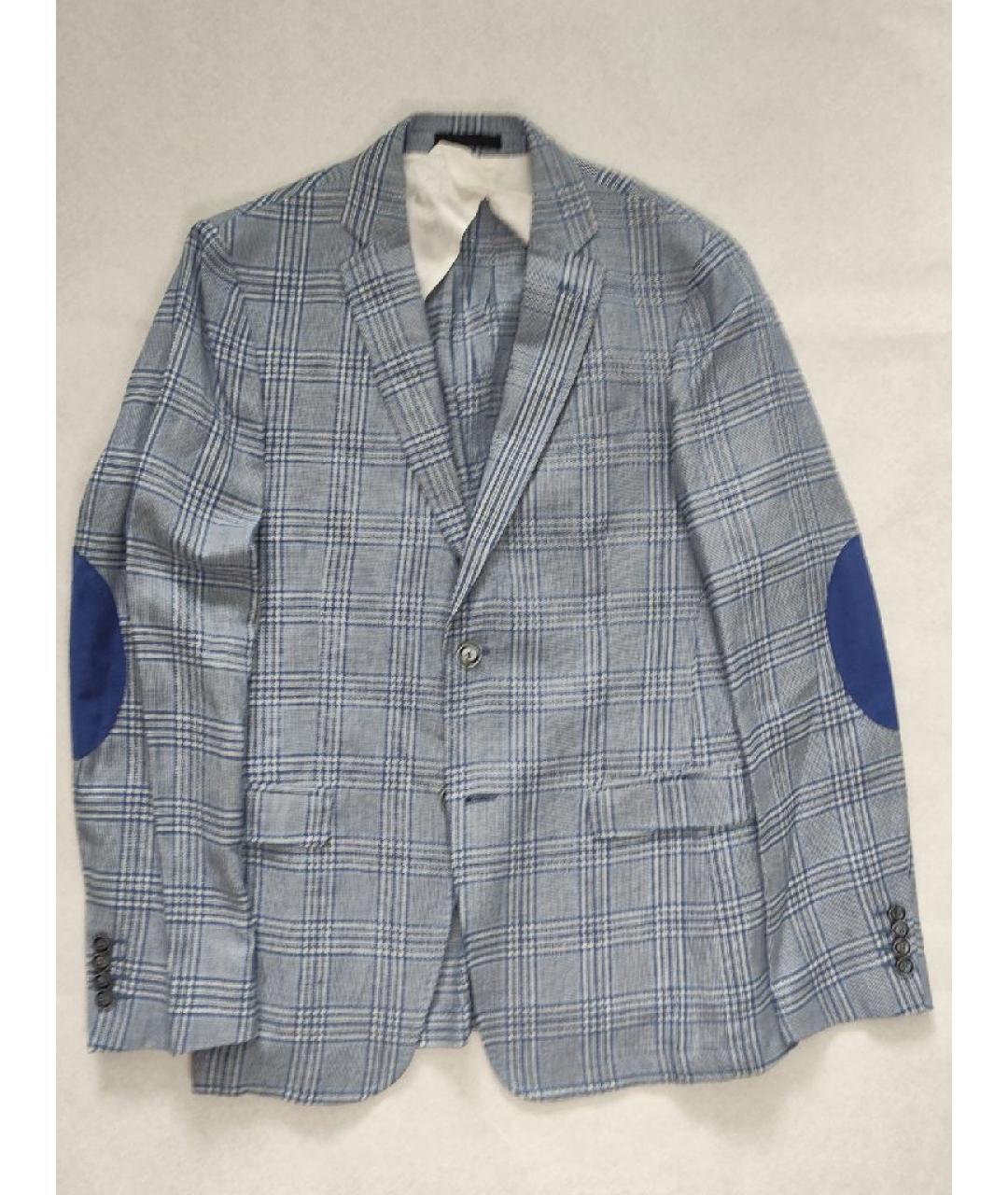 PAL ZILERI Голубой хлопковый пиджак, фото 6