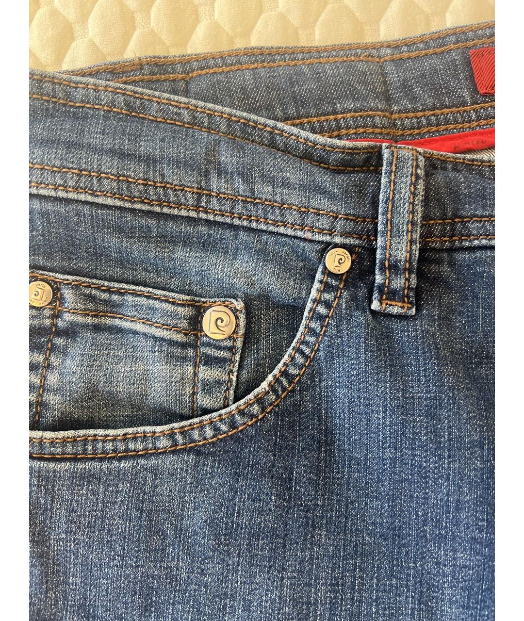 PIERRE CARDIN Синие хлопко-эластановые прямые джинсы, фото 4