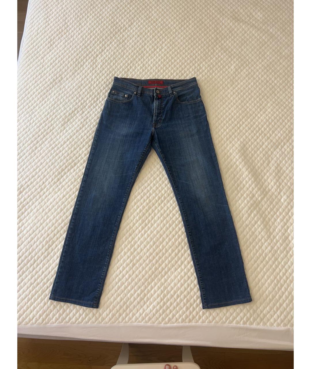 PIERRE CARDIN Синие хлопко-эластановые прямые джинсы, фото 9