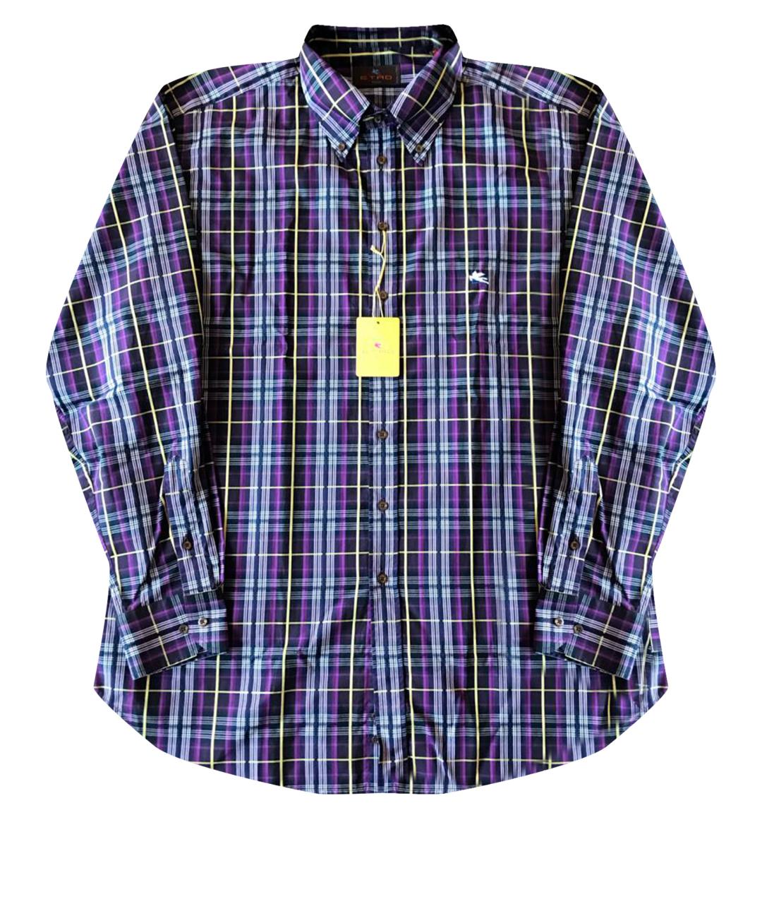 ETRO Фиолетовая хлопковая кэжуал рубашка, фото 1