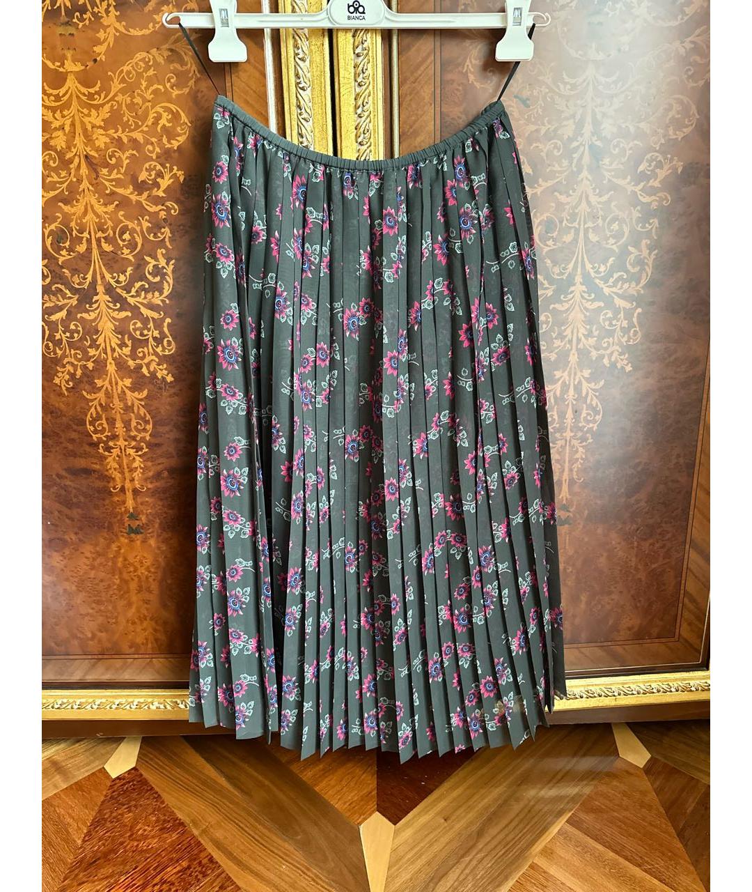KENZO Хаки полиэстеровая юбка макси, фото 7
