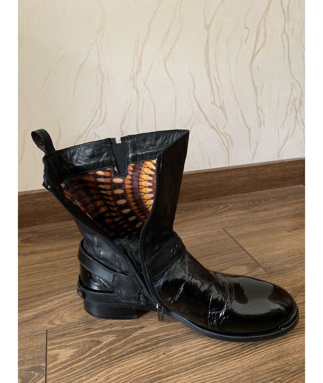 BARRACUDA Черные кожаные высокие ботинки, фото 5