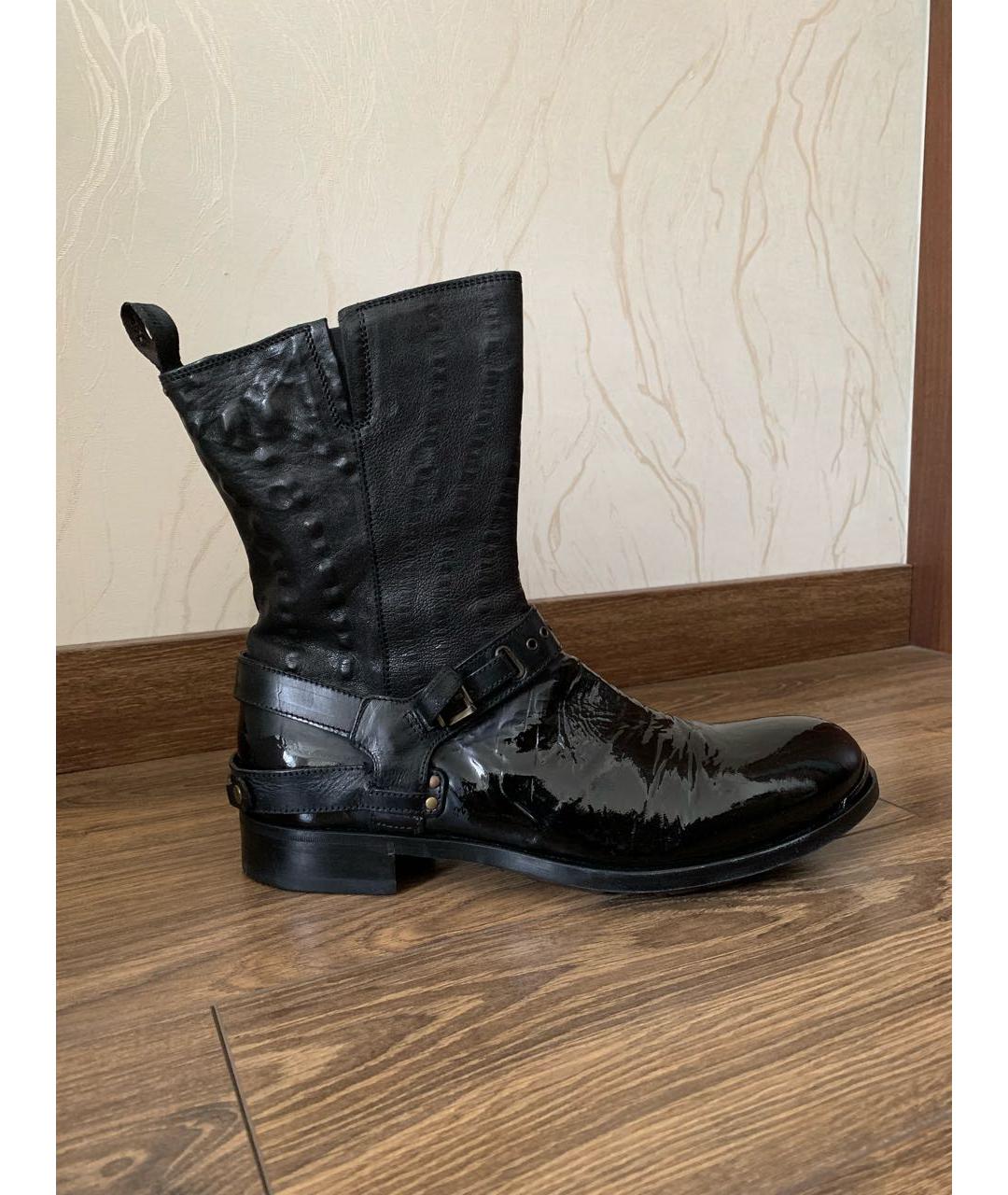 BARRACUDA Черные кожаные высокие ботинки, фото 8